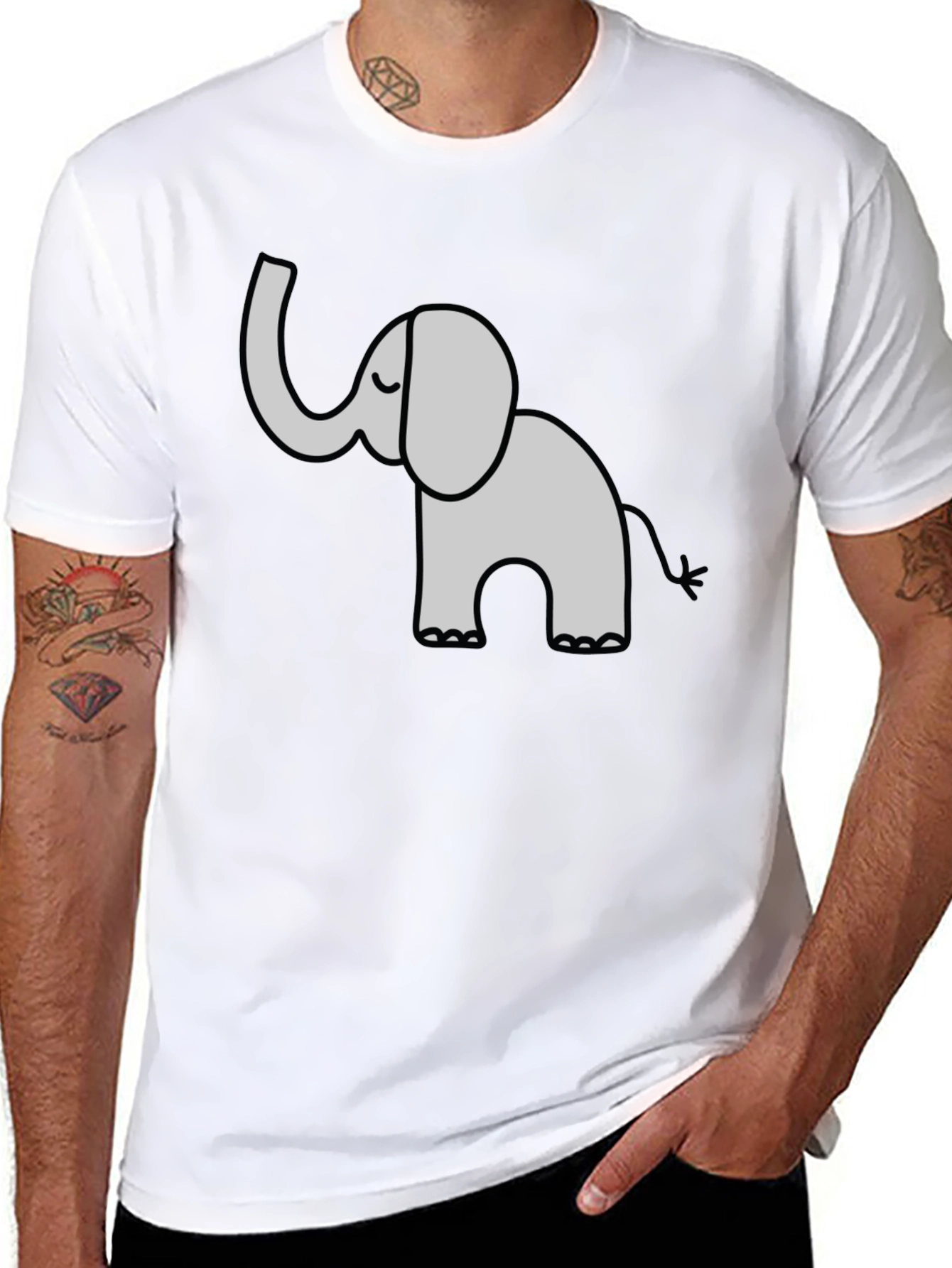 Elephant Graphic Tee - Cute & Casual