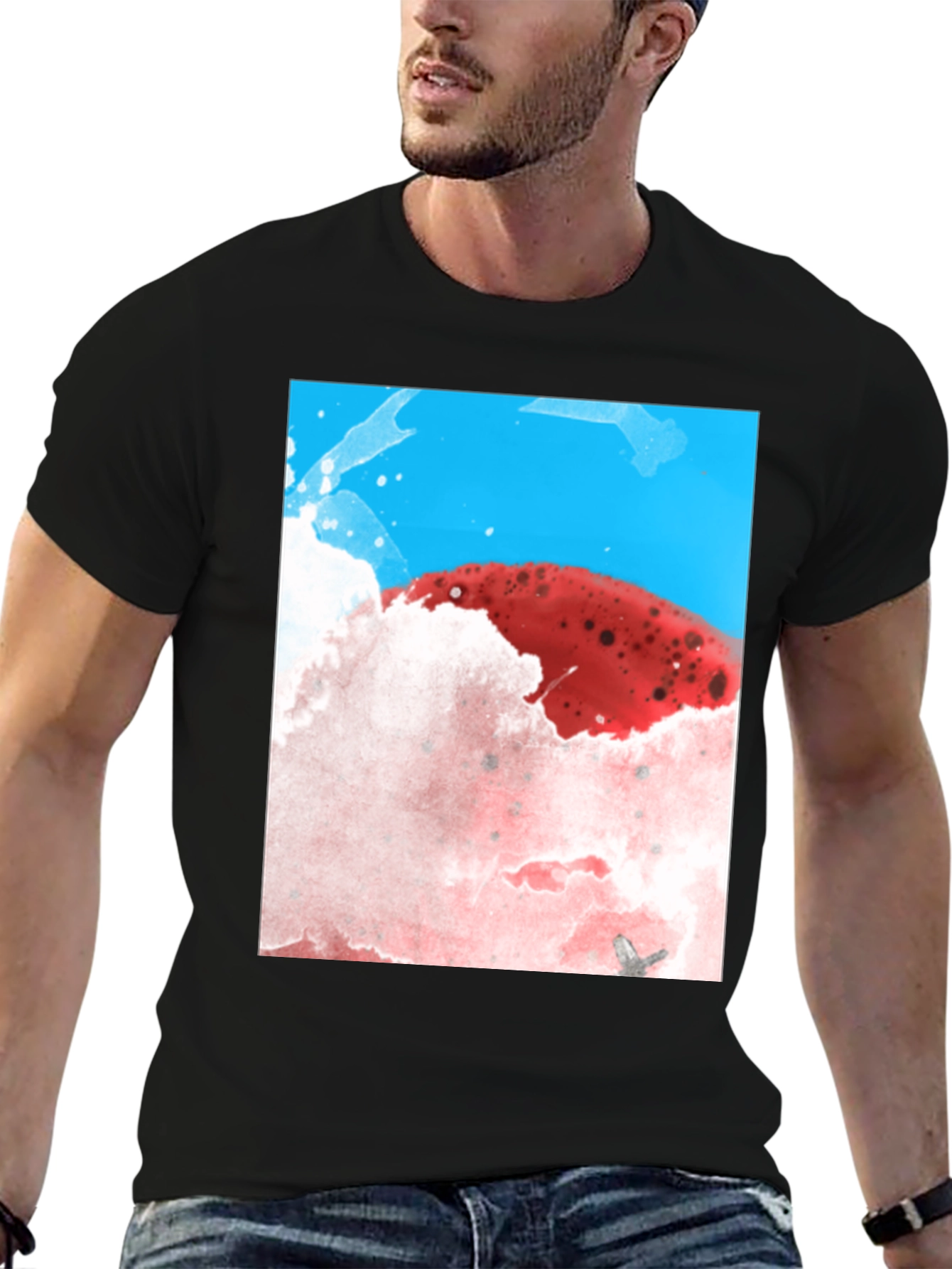 Abstract Art Tee - Red Planet Sky