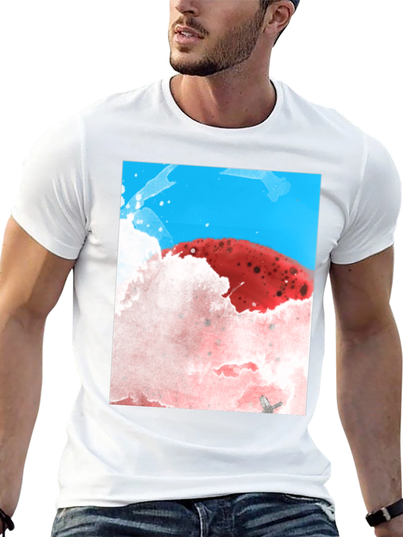 Abstract Art Tee - Red Planet Sky
