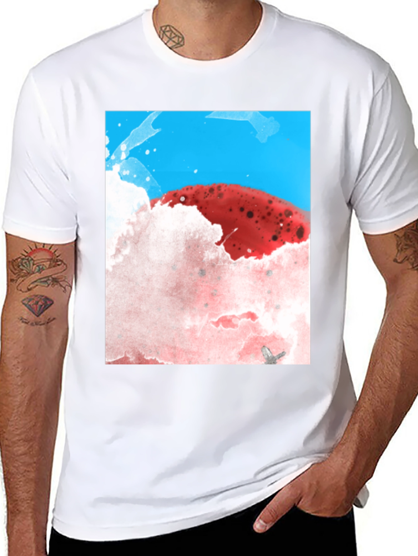Abstract Art Tee - Red Planet Sky