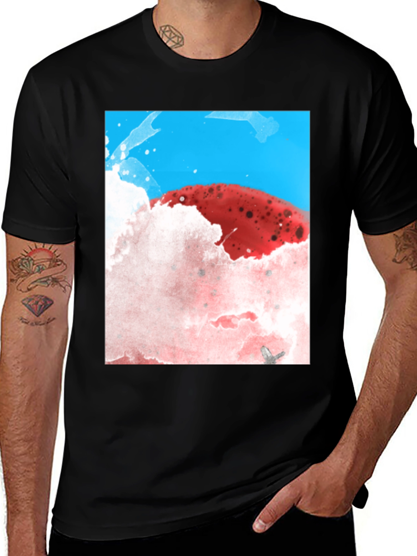 Abstract Art Tee - Red Planet Sky