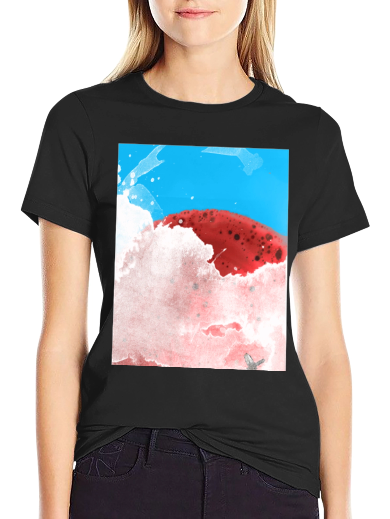Abstract Art Tee - Red Planet Sky