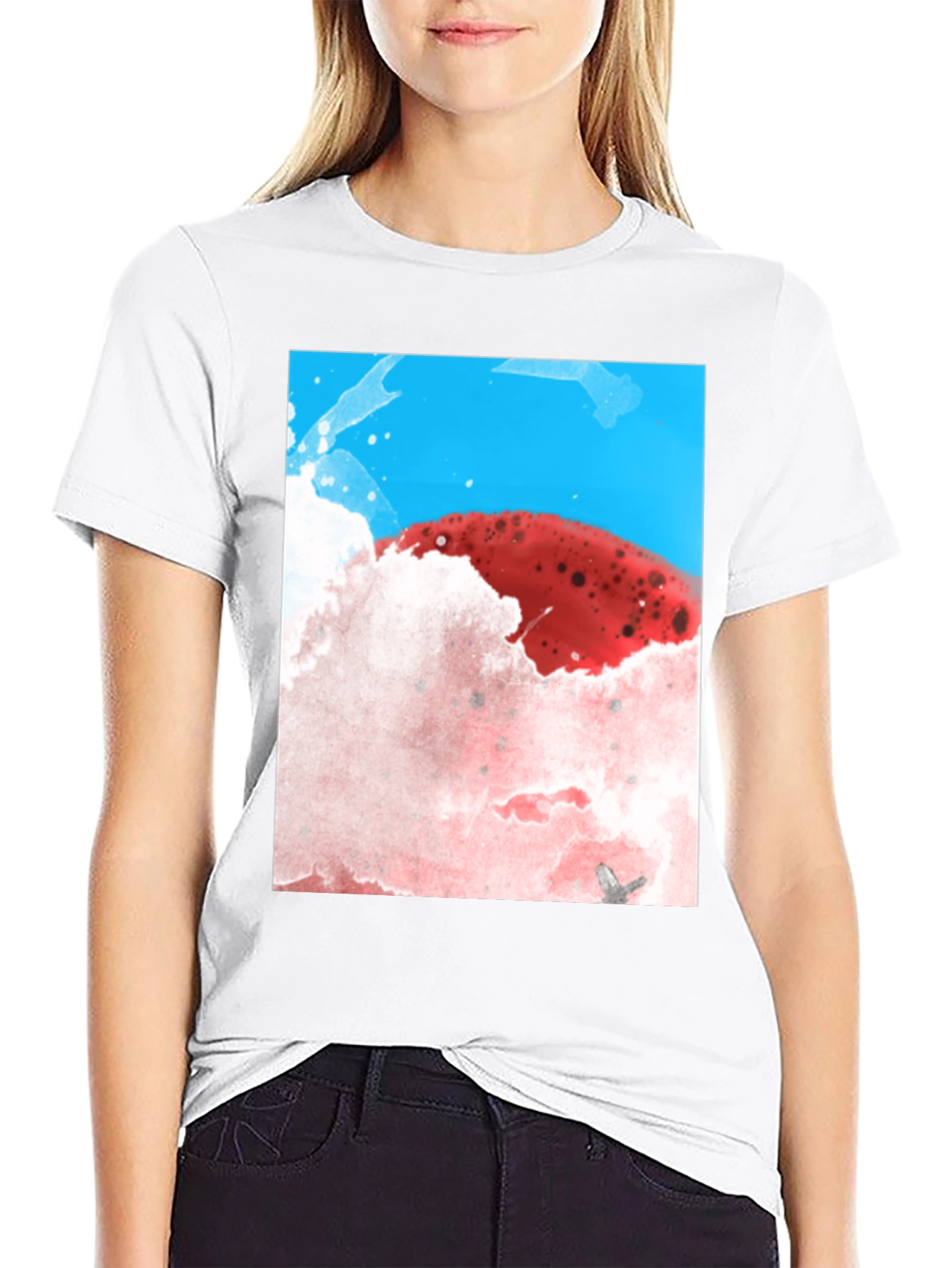 Abstract Art Tee - Red Planet Sky