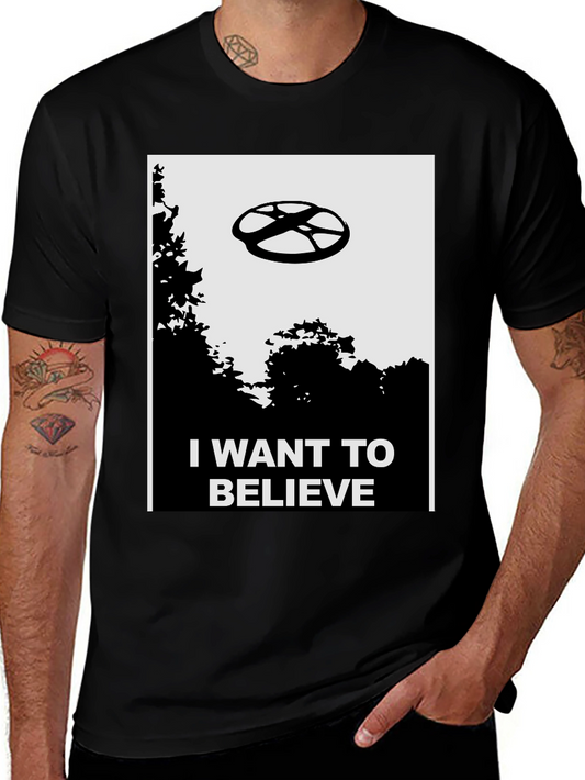 I Want To Believe UFO Graphic Tee - Black