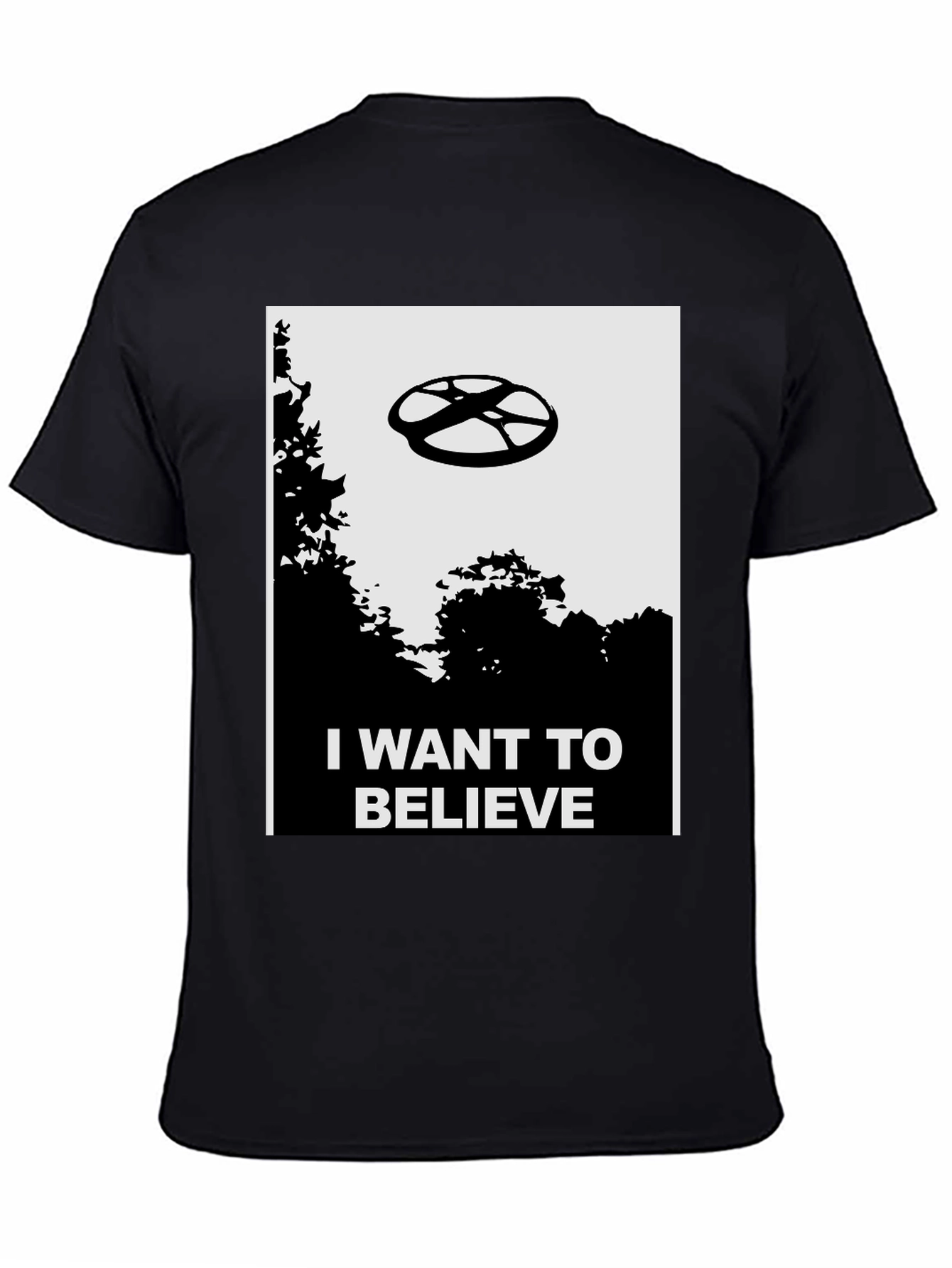 I Want To Believe UFO Graphic Tee - Black