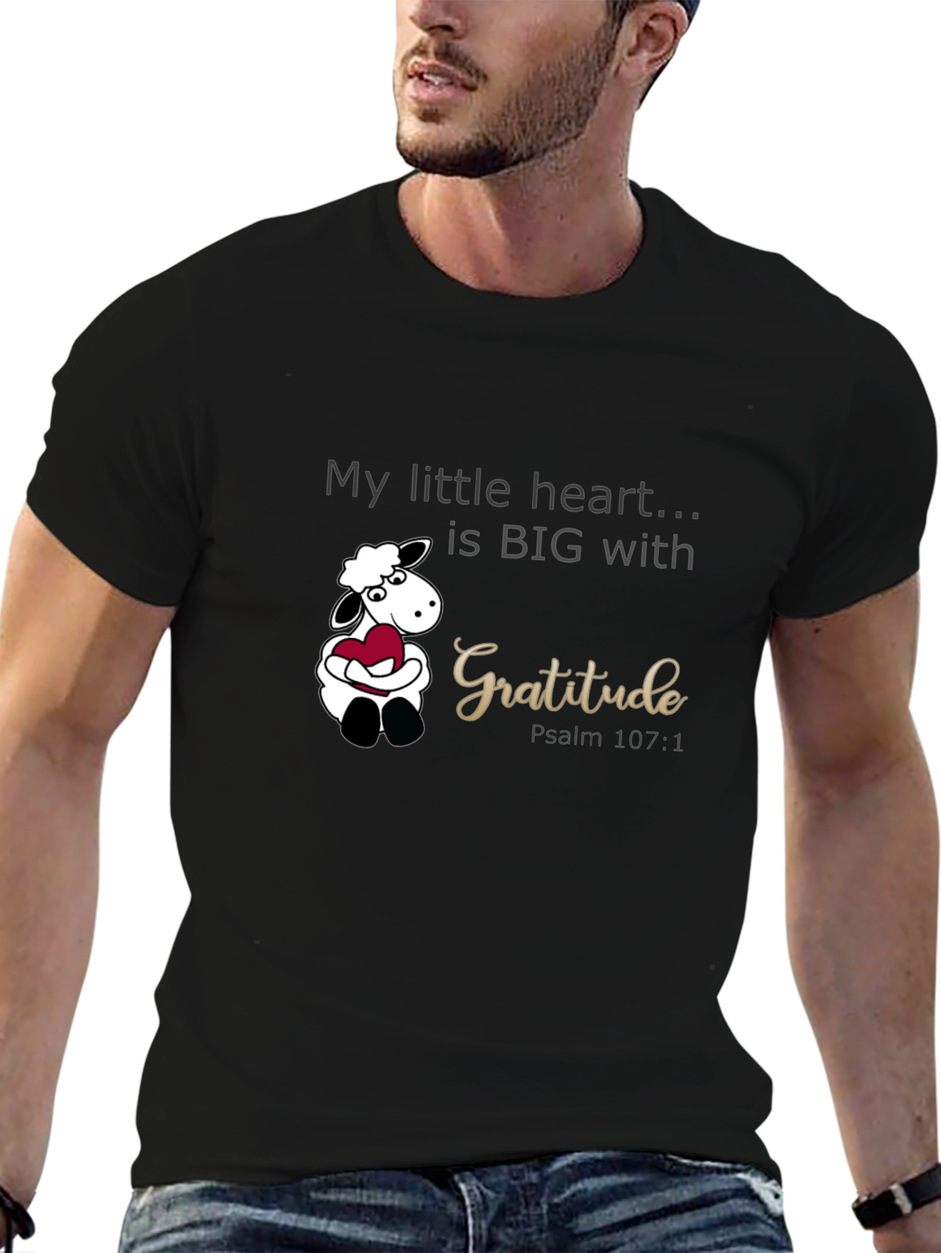 Gratitude Sheep Graphic T-Shirt