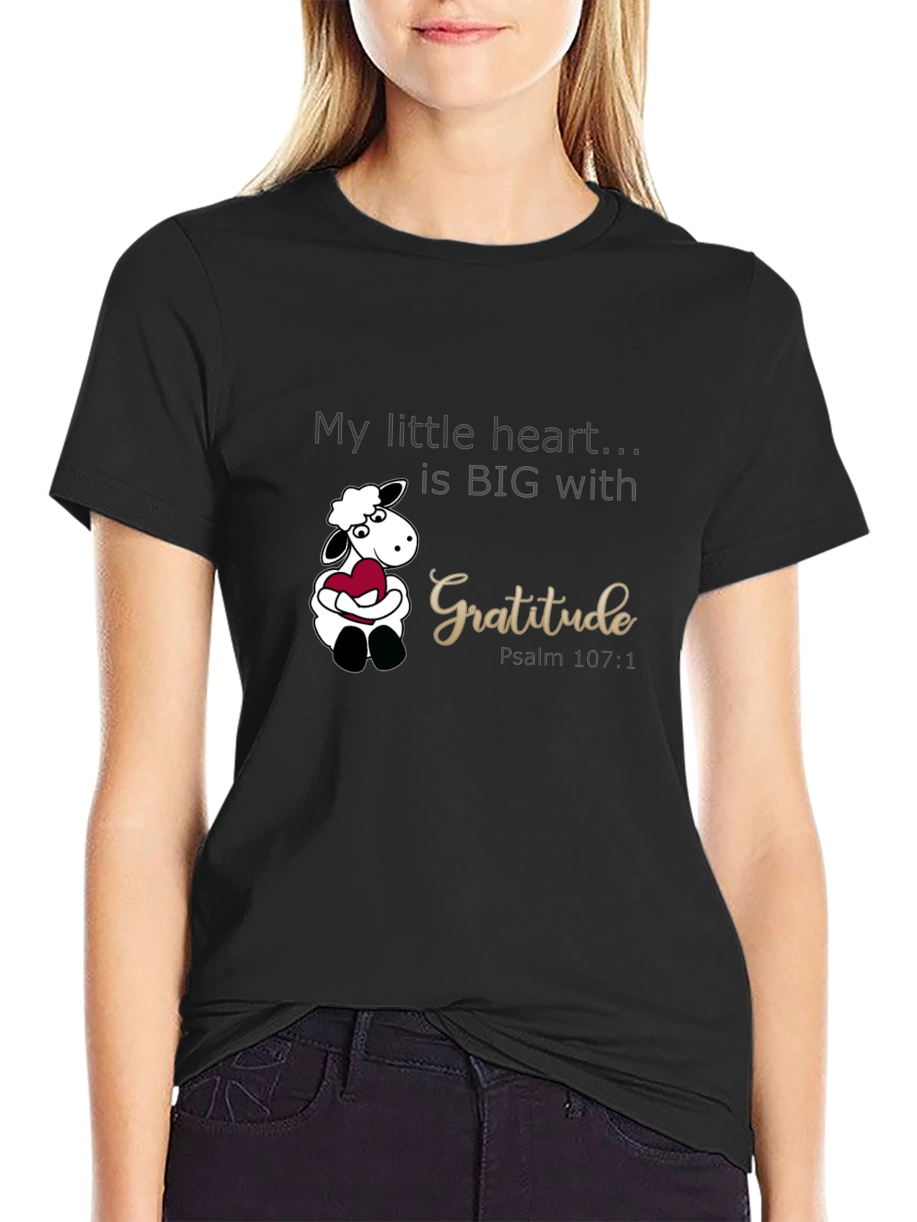Gratitude Sheep Graphic T-Shirt
