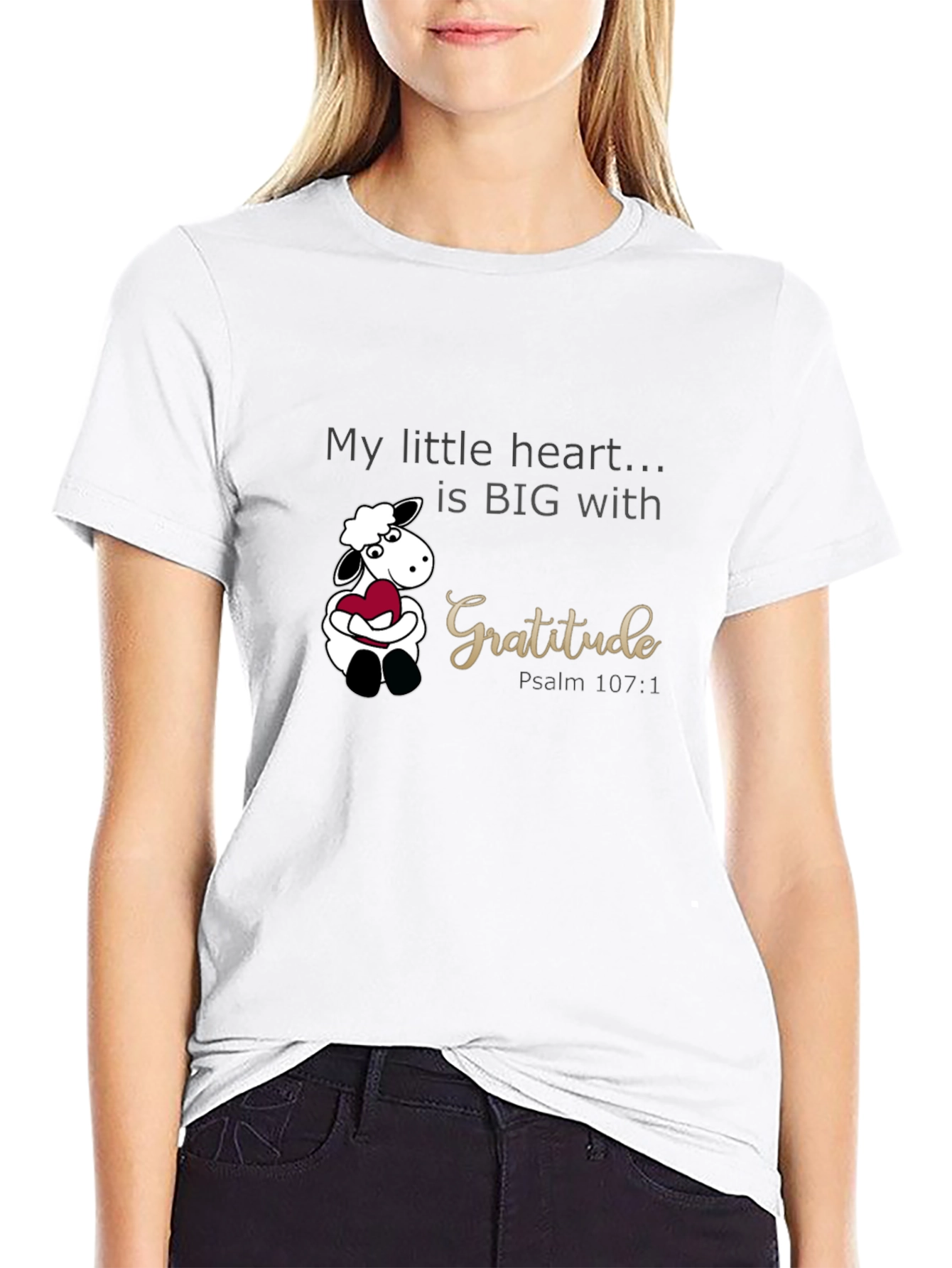 Gratitude Sheep Graphic T-Shirt