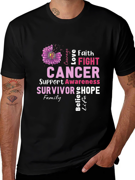 Cancer Awareness T-Shirt - Faith Fight Hope
