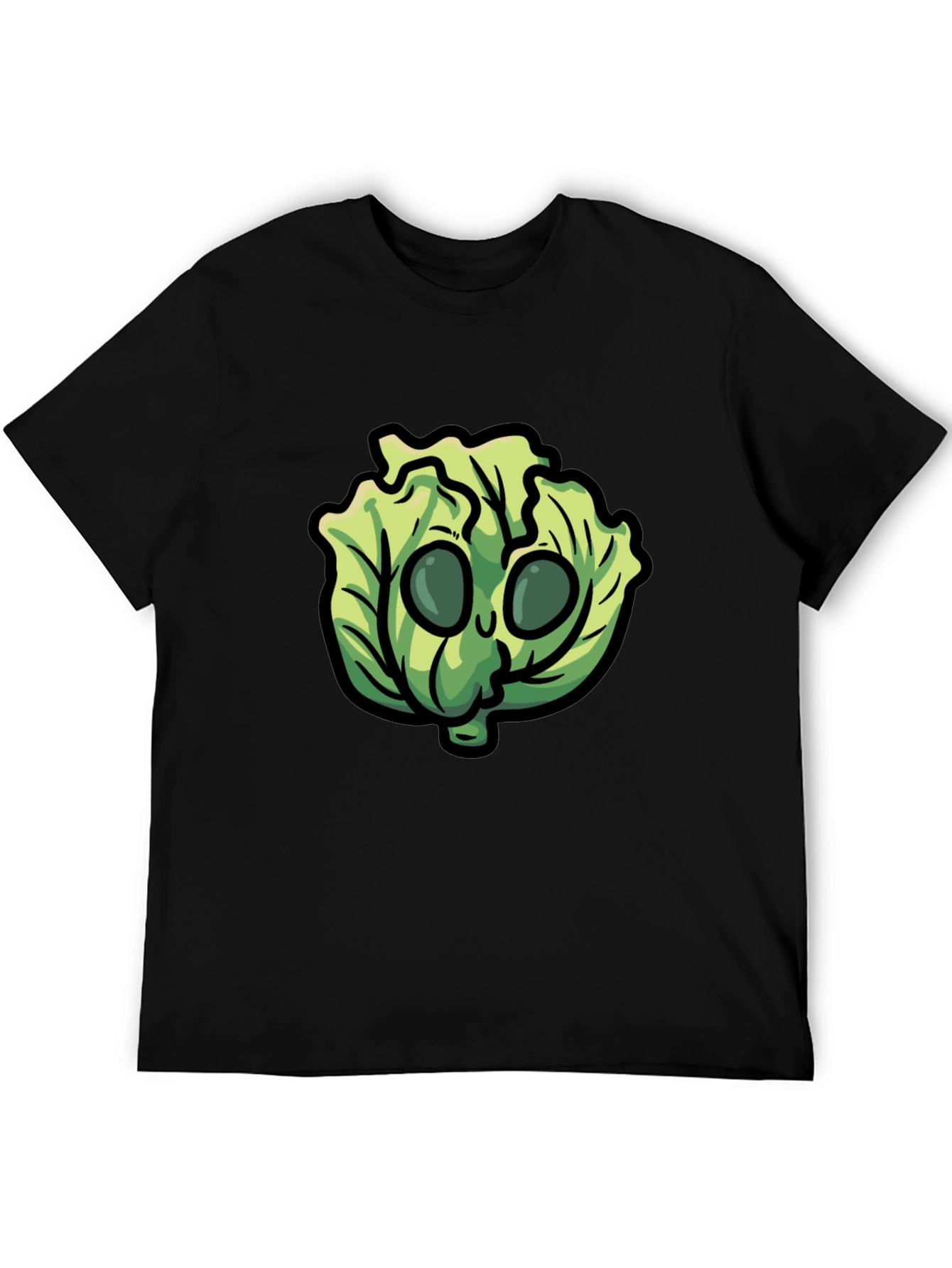 Lettuce Character Black T-Shirt
