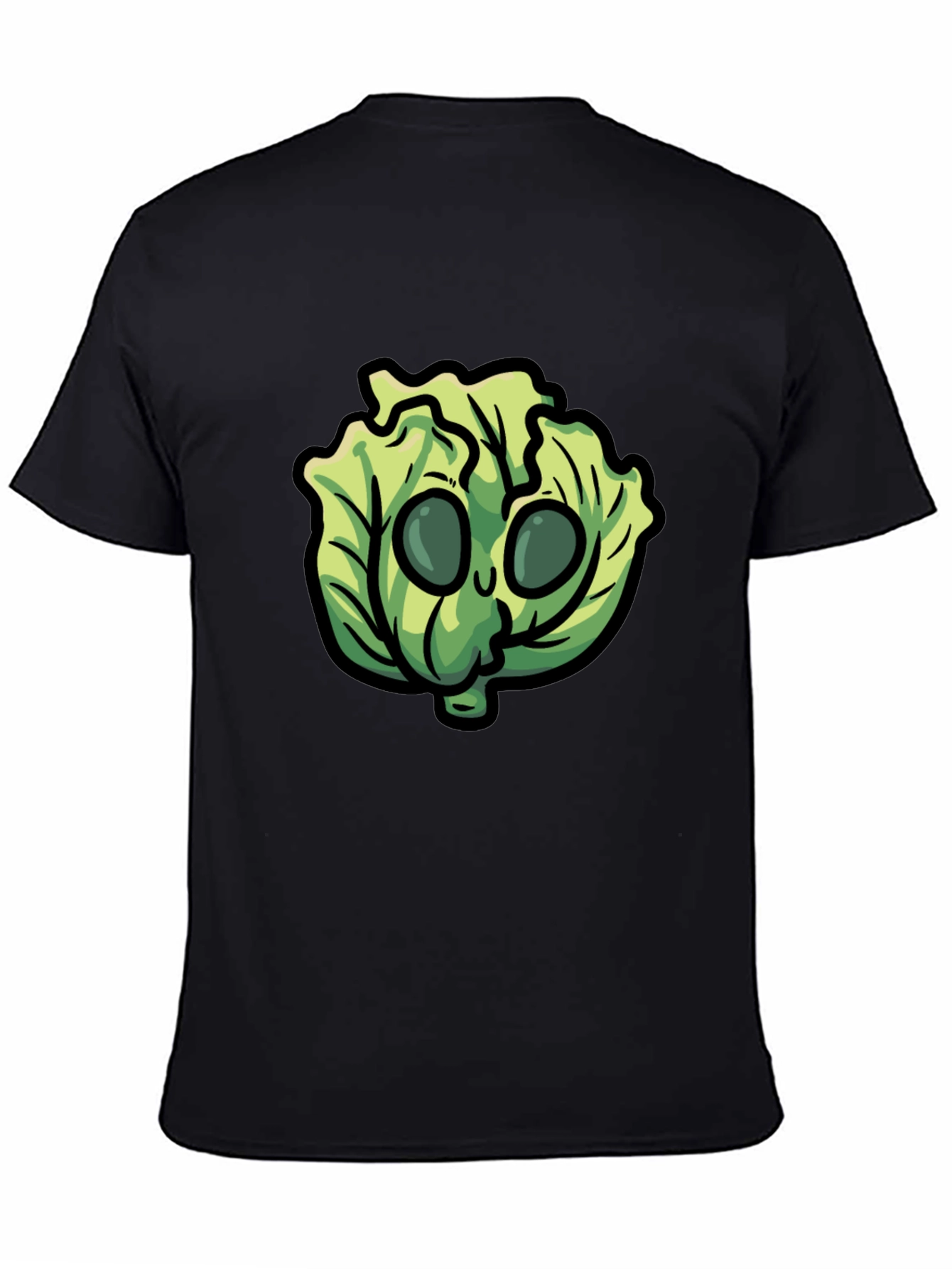 Lettuce Character Black T-Shirt