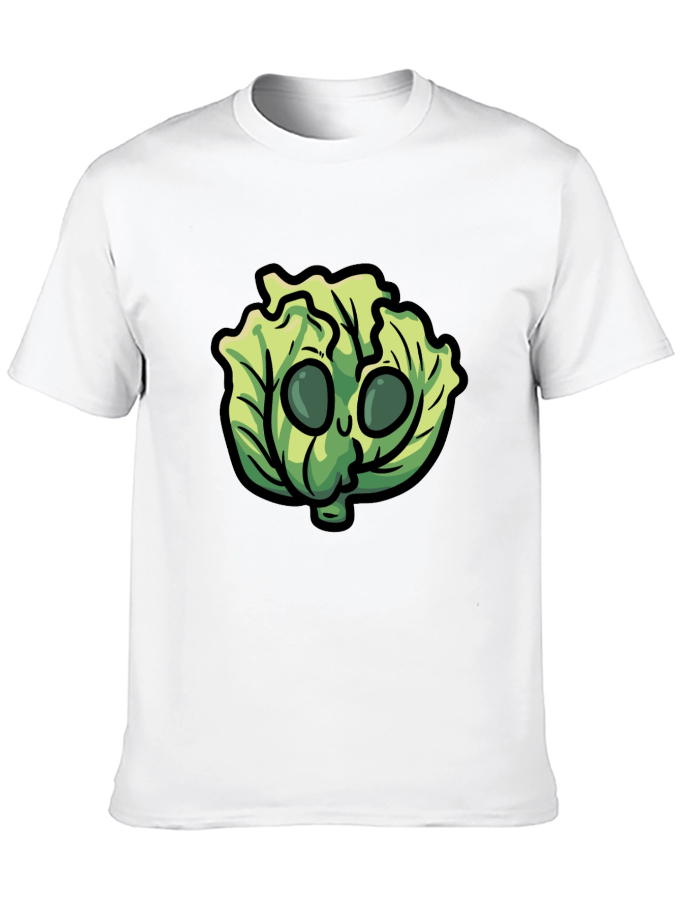Lettuce Character Black T-Shirt