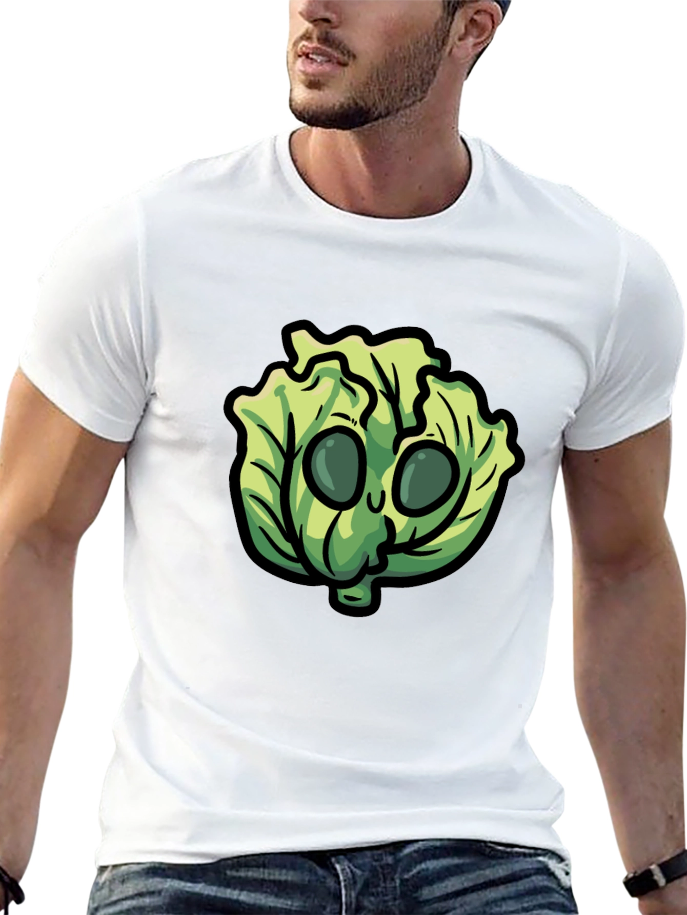 Lettuce Character Black T-Shirt