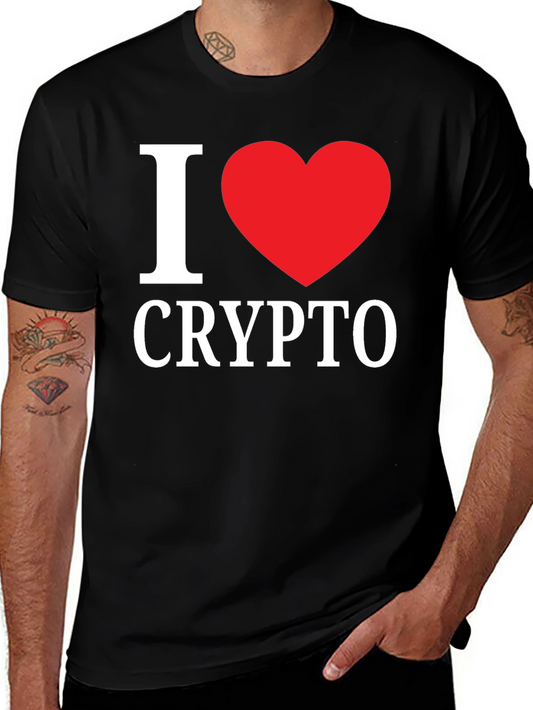 I Heart Crypto Graphic T-Shirt