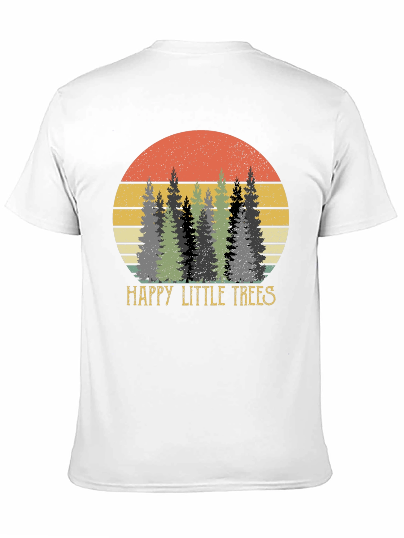 Retro Happy Little Trees Graphic Tee