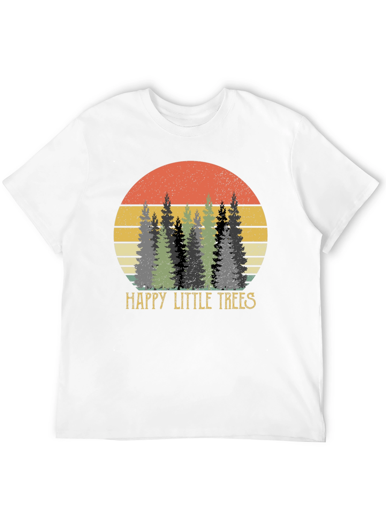 Retro Happy Little Trees Graphic Tee