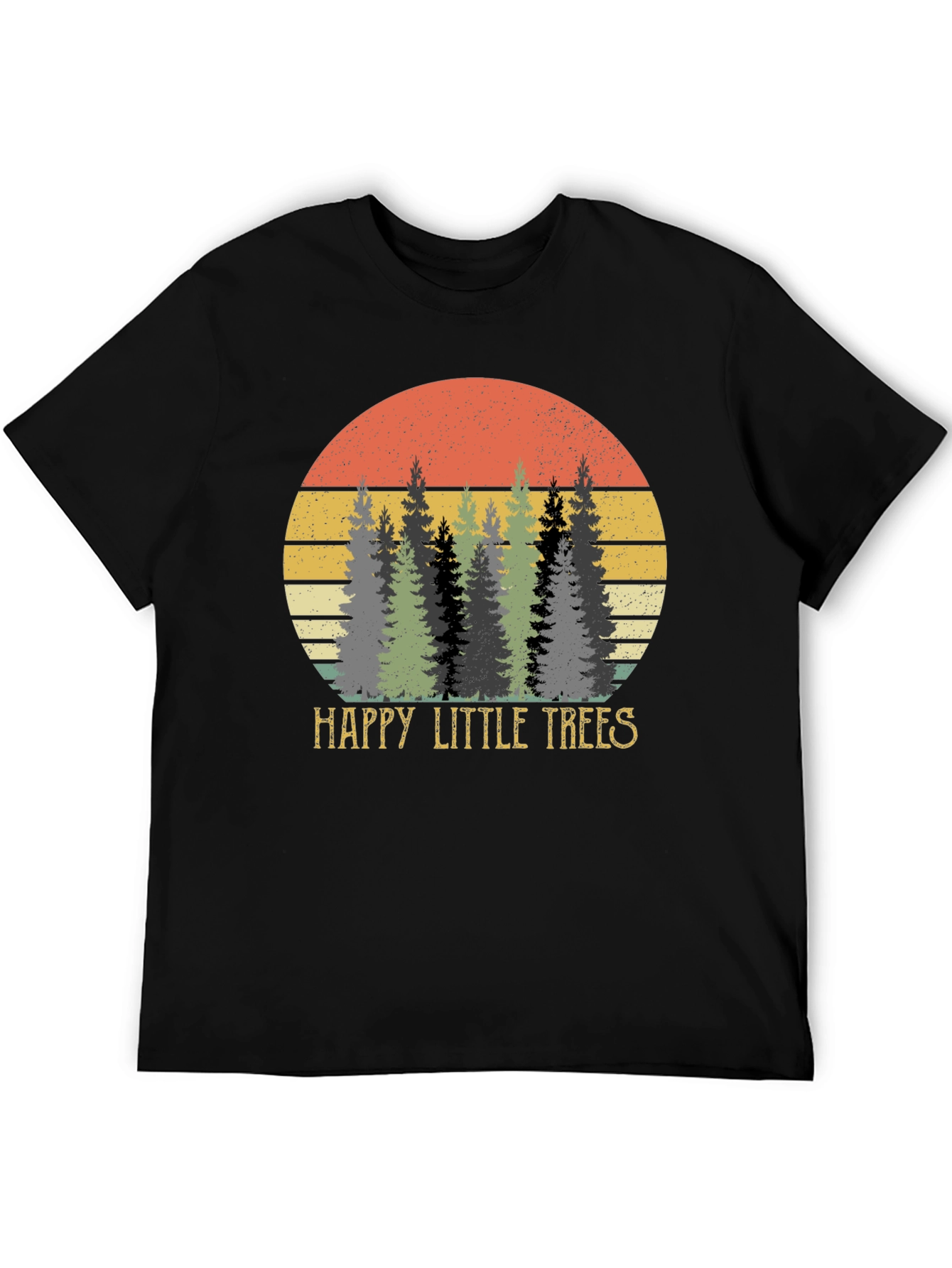 Retro Happy Little Trees Graphic Tee