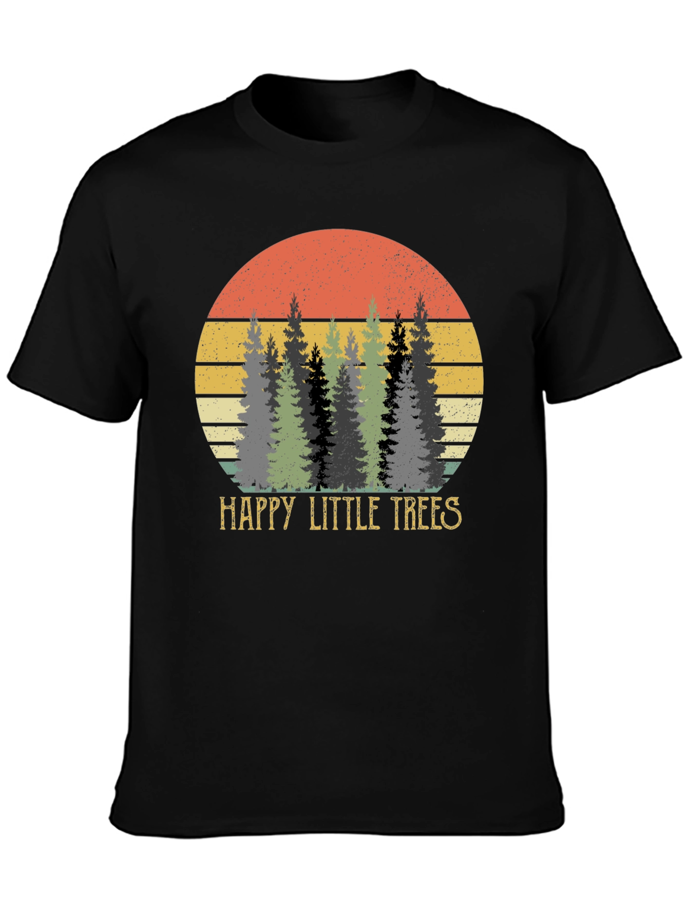 Retro Happy Little Trees Graphic Tee