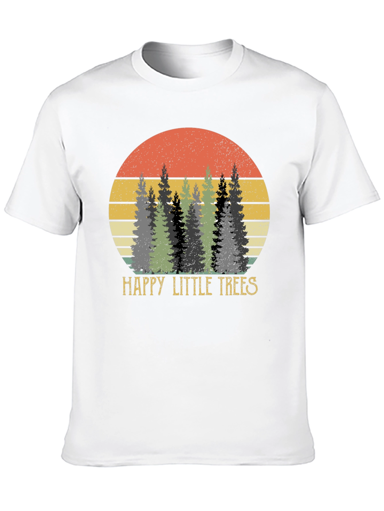 Retro Happy Little Trees Graphic Tee