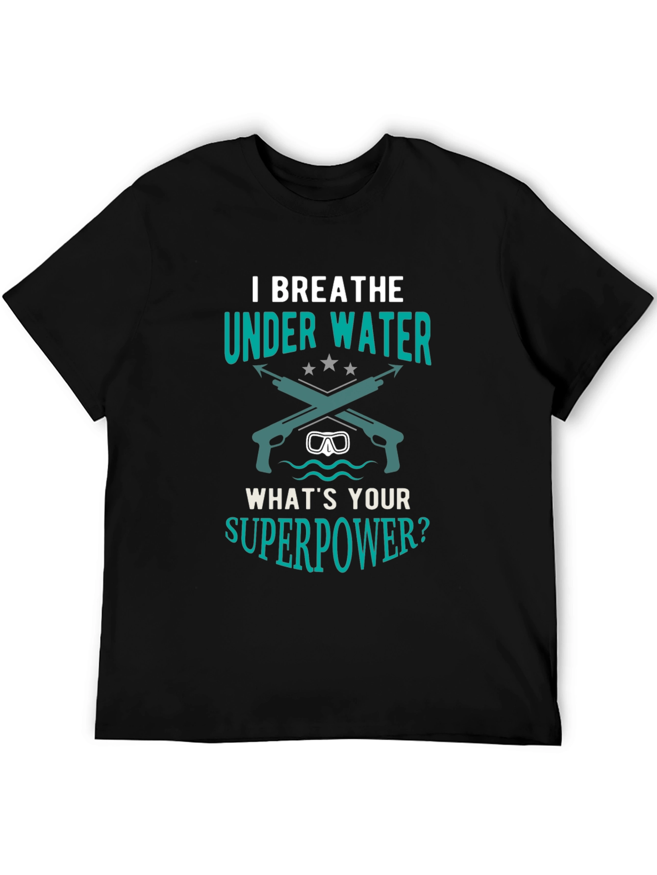 I Breathe Underwater Mens Black Graphic Tee