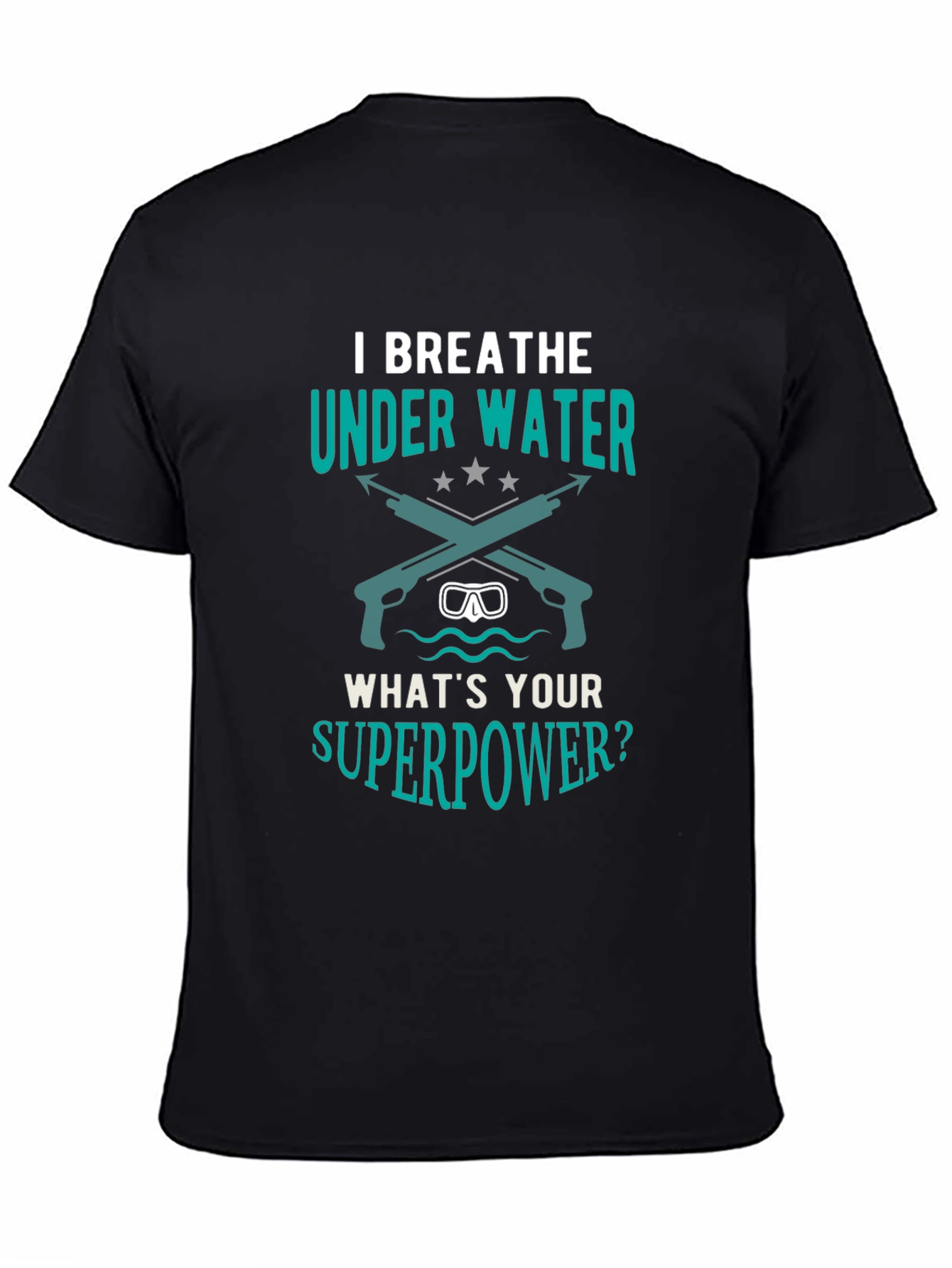 I Breathe Underwater Mens Black Graphic Tee