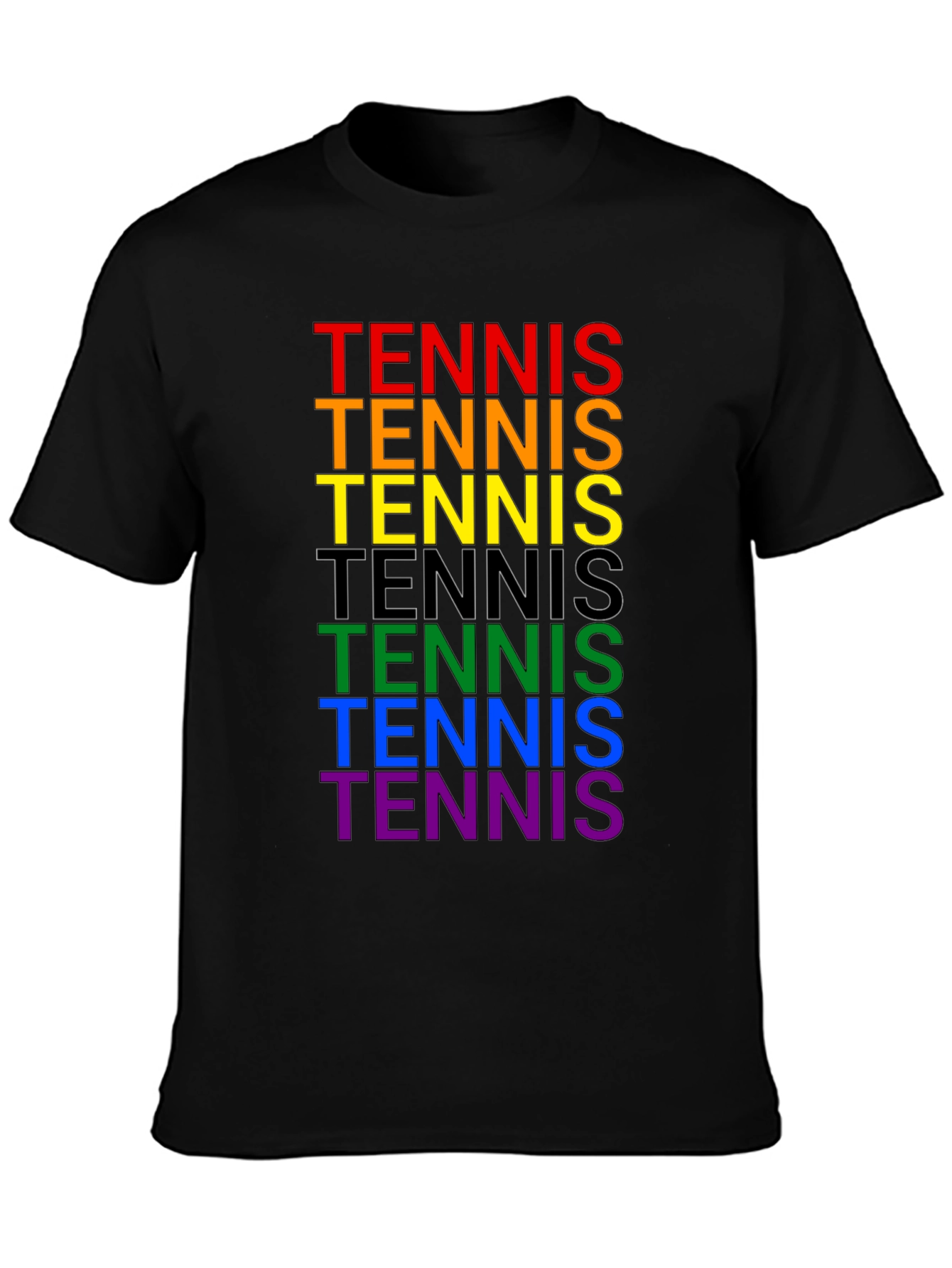 Rainbow Tennis Graphic T-Shirt - Prideful Style