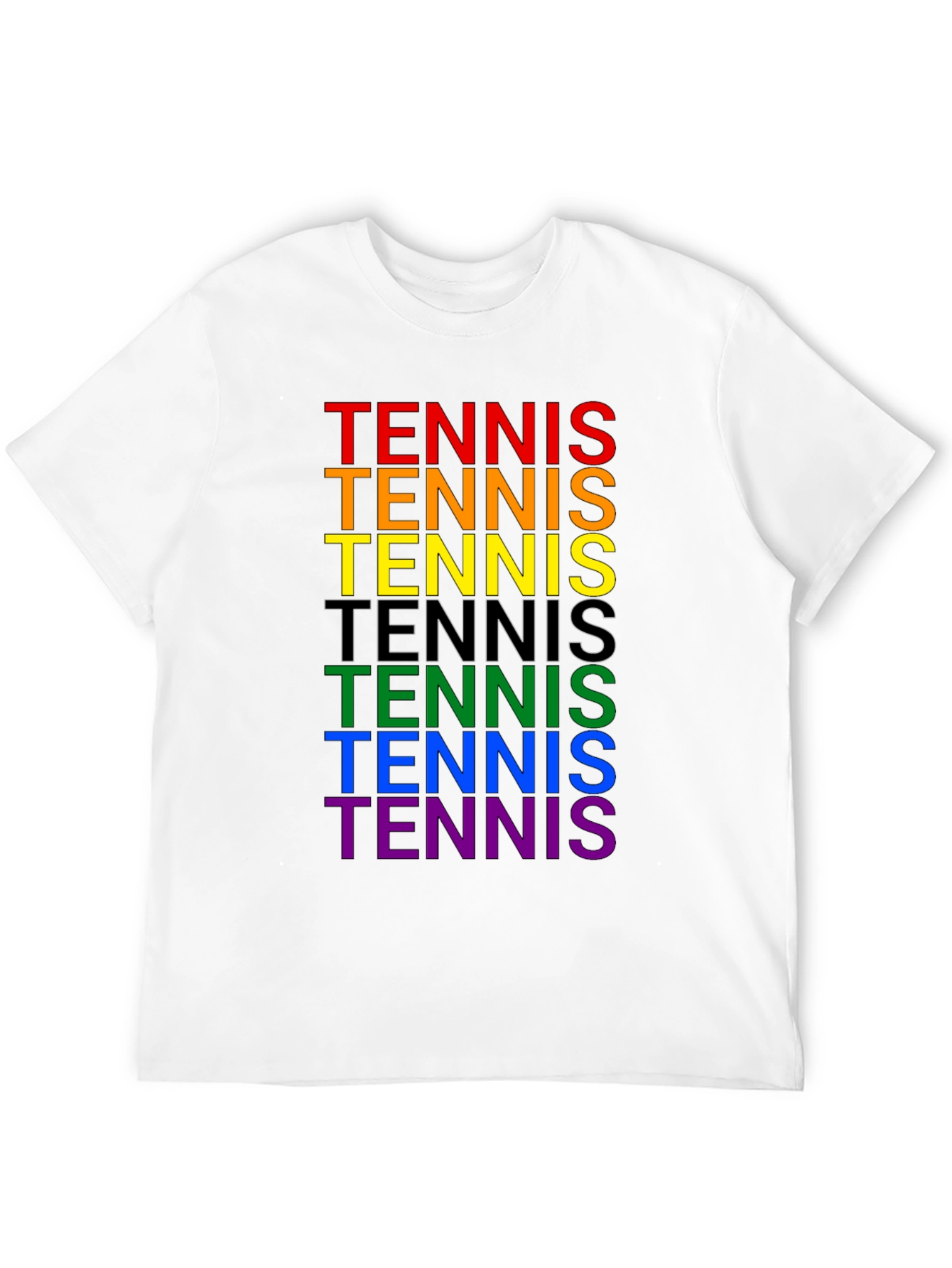 Rainbow Tennis Graphic T-Shirt - Prideful Style