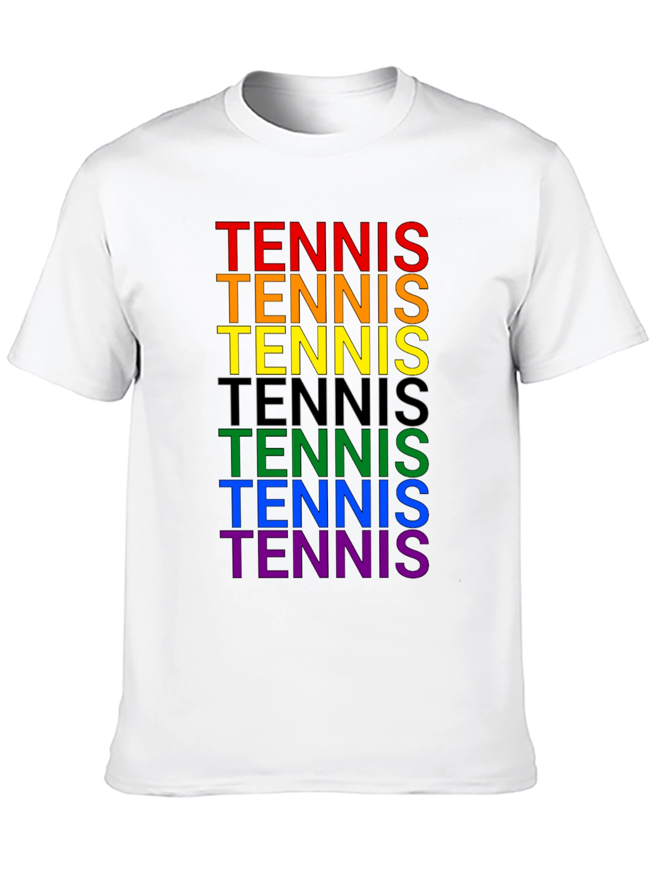 Rainbow Tennis Graphic T-Shirt - Prideful Style