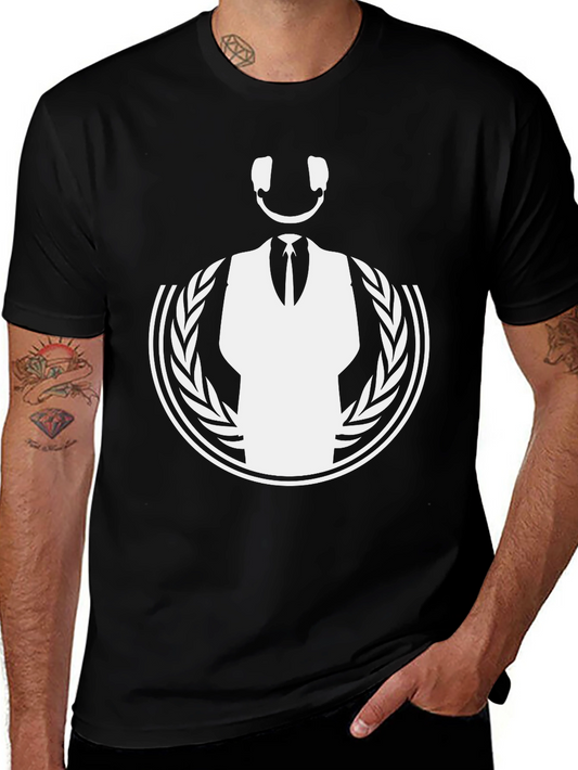 DJ Smiley Face Graphic Tee - Black Cotton T-Shirt