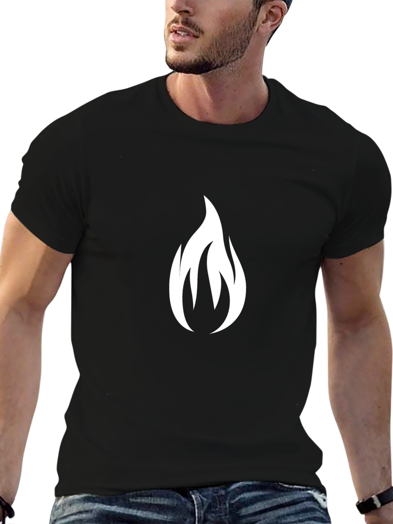 Flame Graphic Black T-Shirt