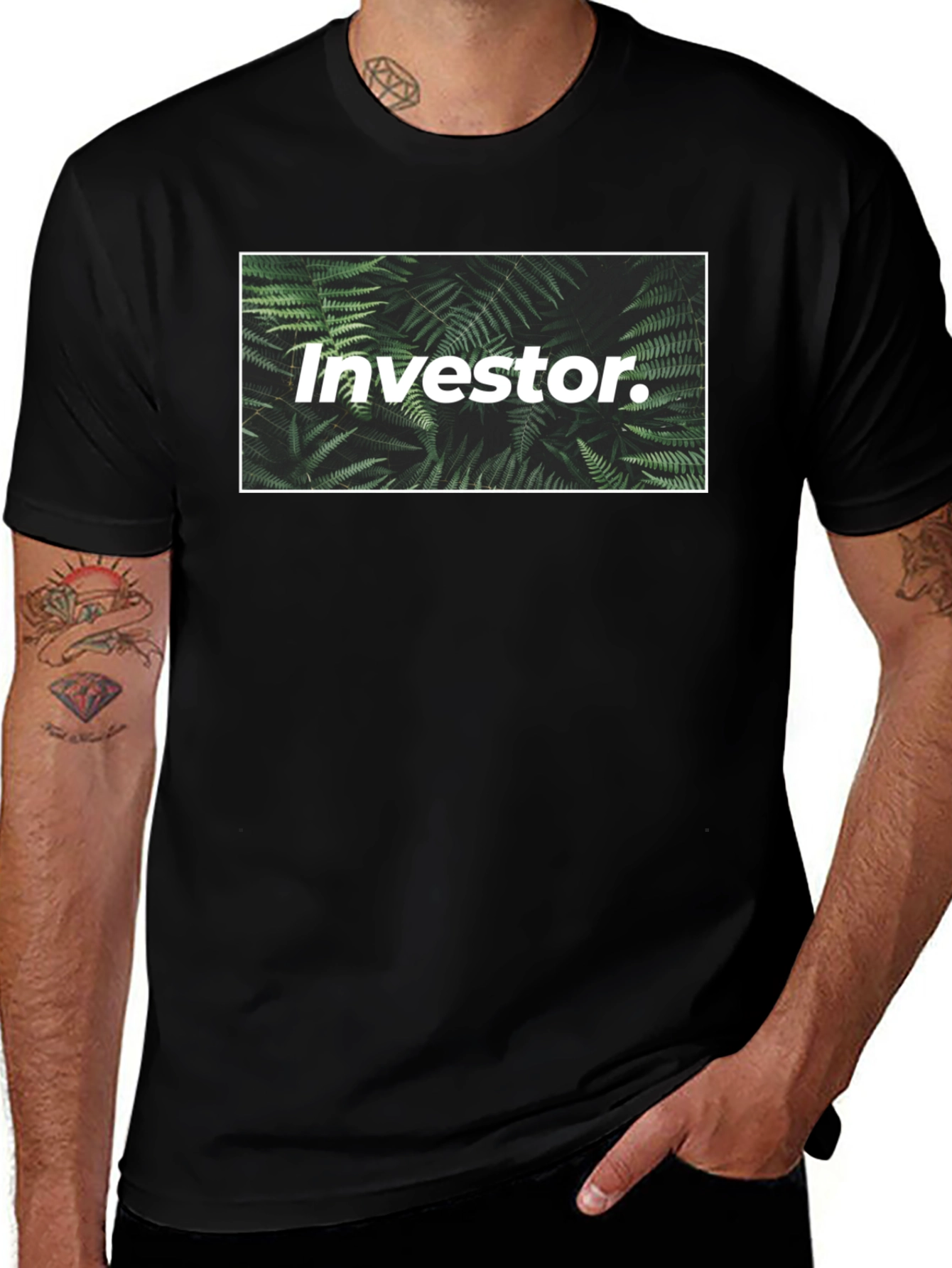 Investor Fern Graphic Tee - Black