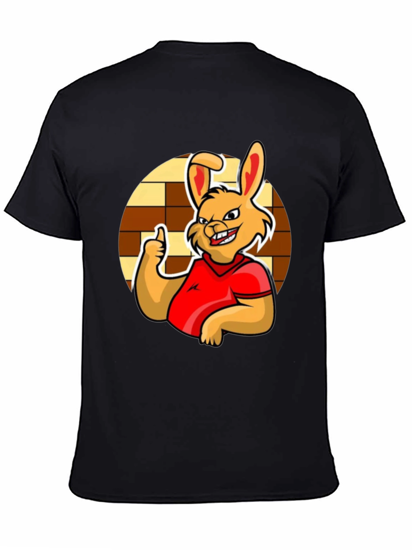 Funny Cartoon Rabbit Graphic T-Shirt