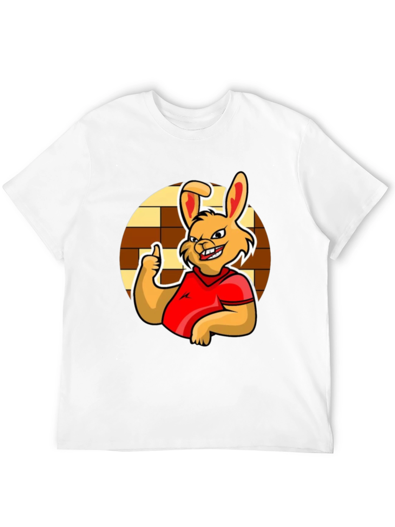 Funny Cartoon Rabbit Graphic T-Shirt