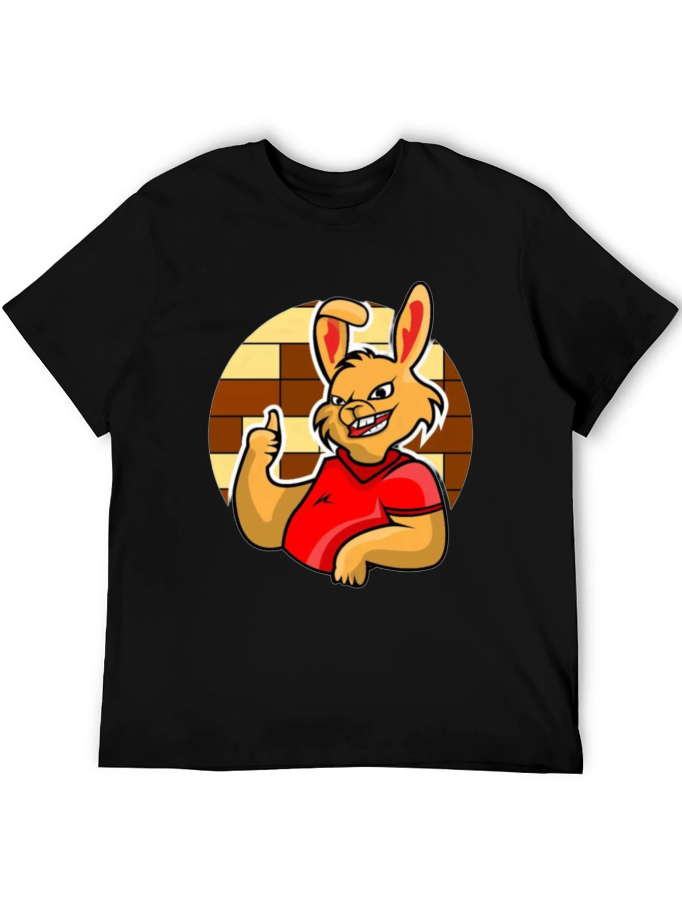 Funny Cartoon Rabbit Graphic T-Shirt