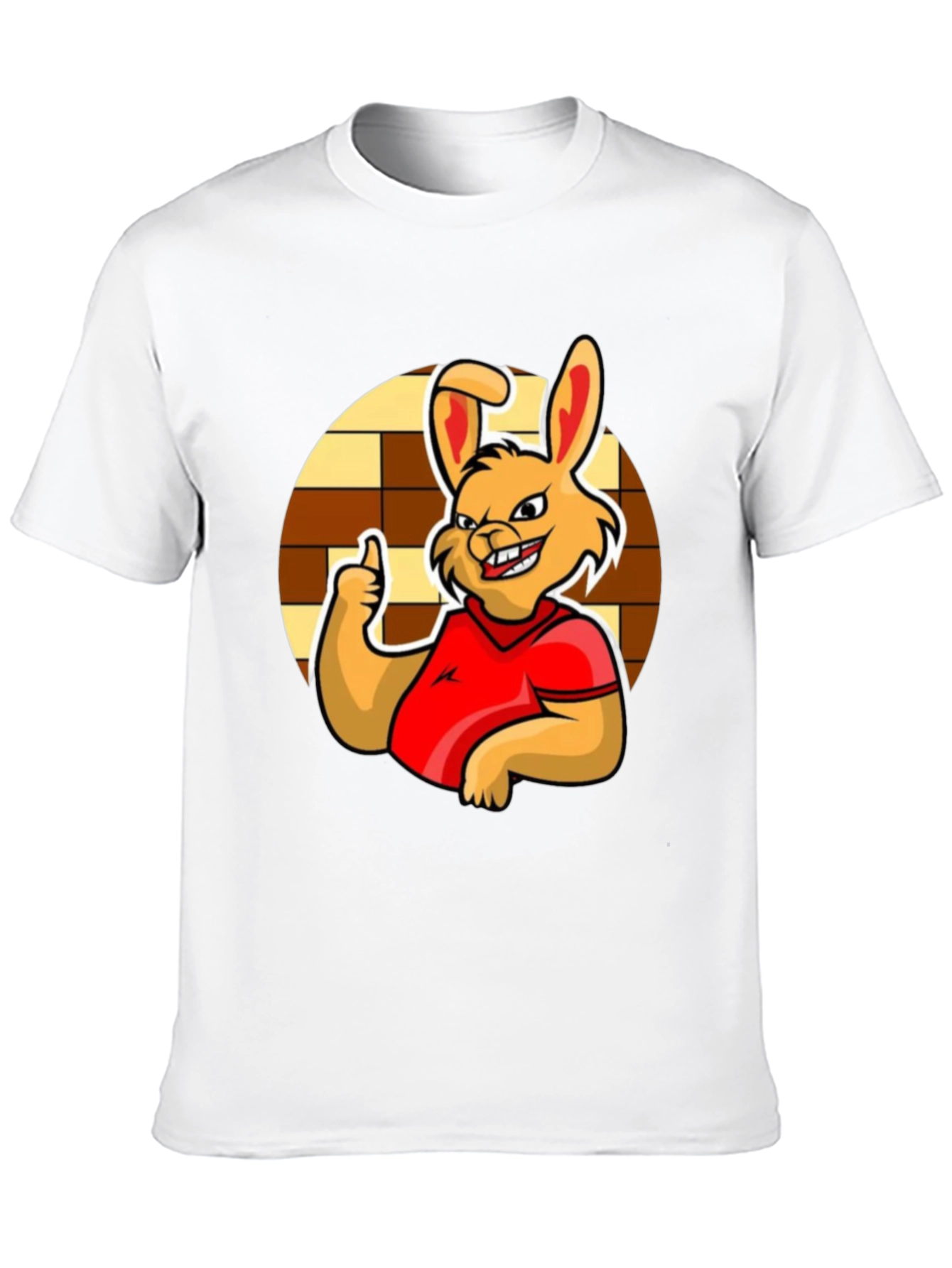 Funny Cartoon Rabbit Graphic T-Shirt