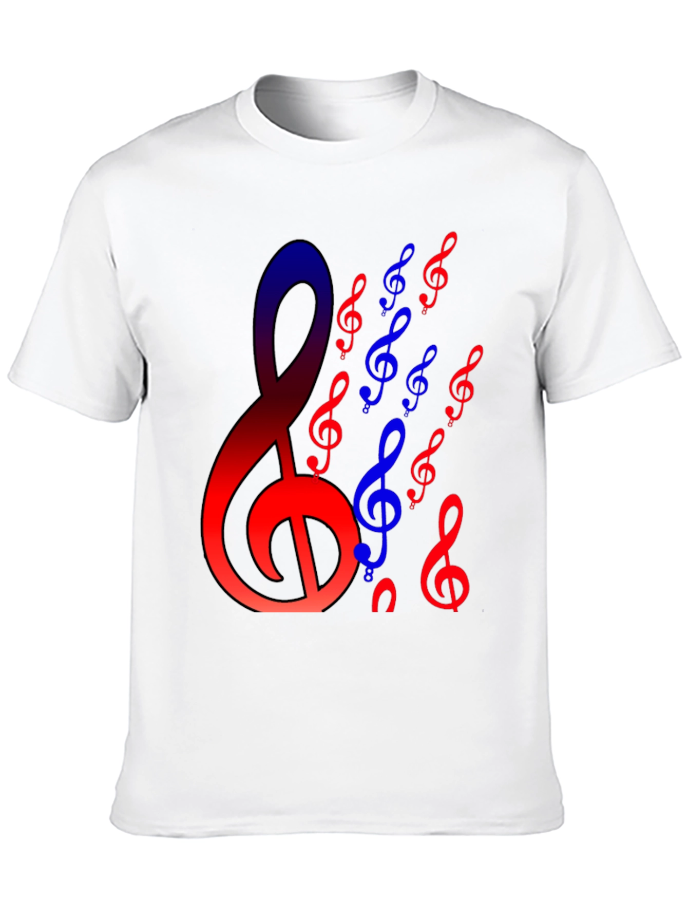 Musical Note Graphic Print Black T-Shirt