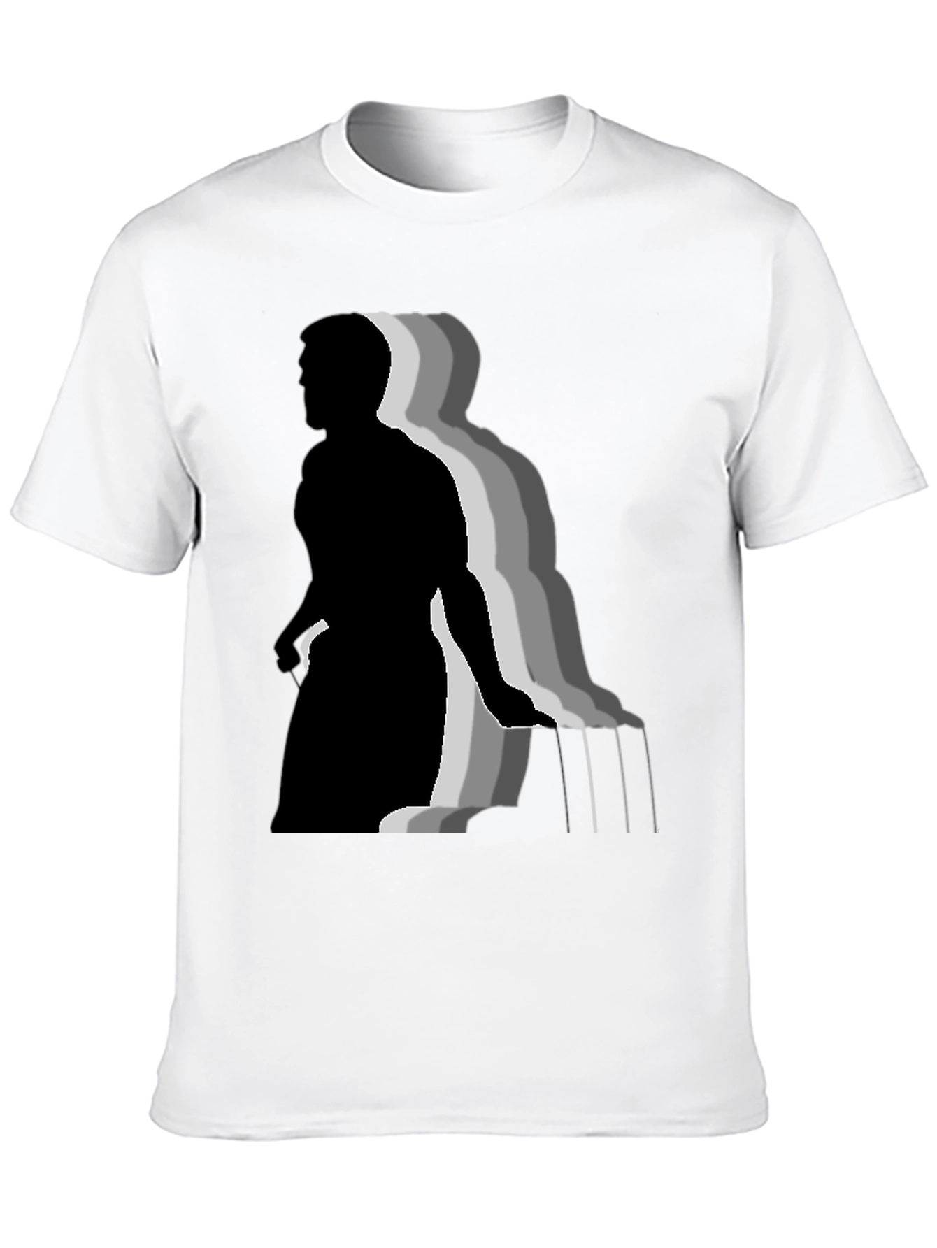 Stylish Black T-Shirt with Piano Player Graphic