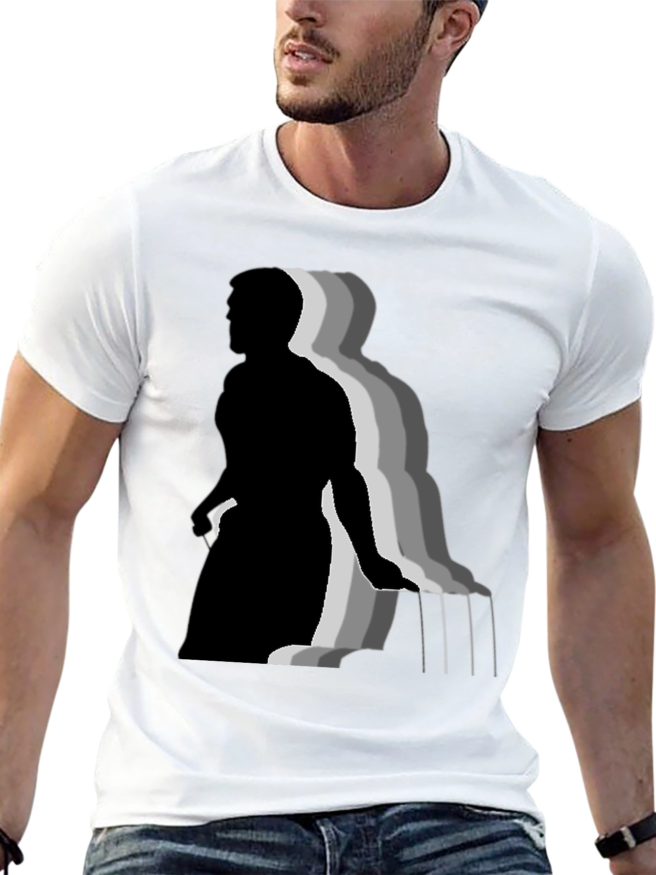Stylish Black T-Shirt with Piano Player Graphic