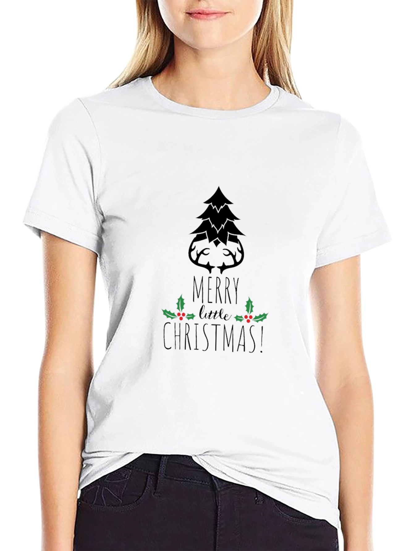 Festive Merry Little Christmas Graphic Tee