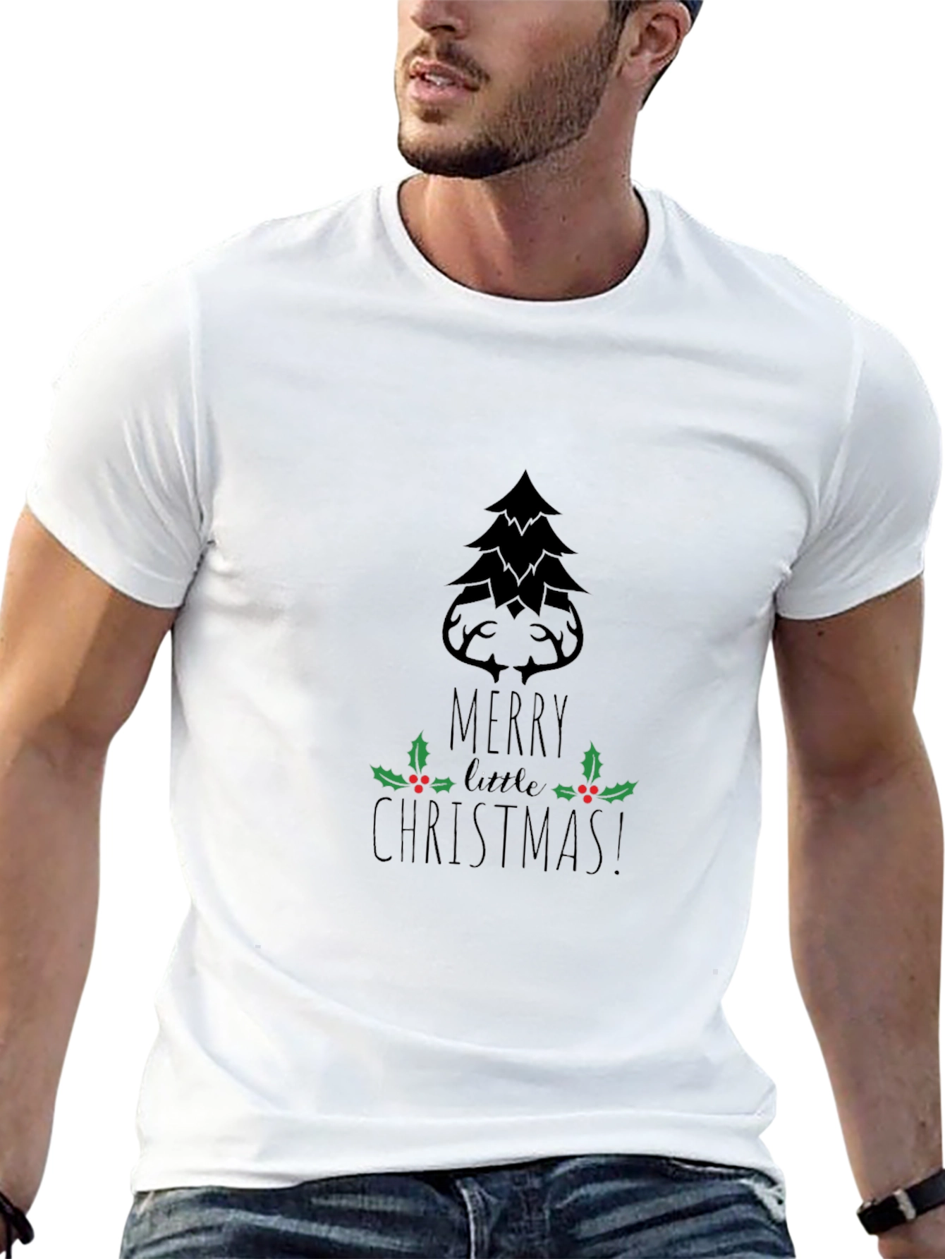 Festive Merry Little Christmas Graphic Tee