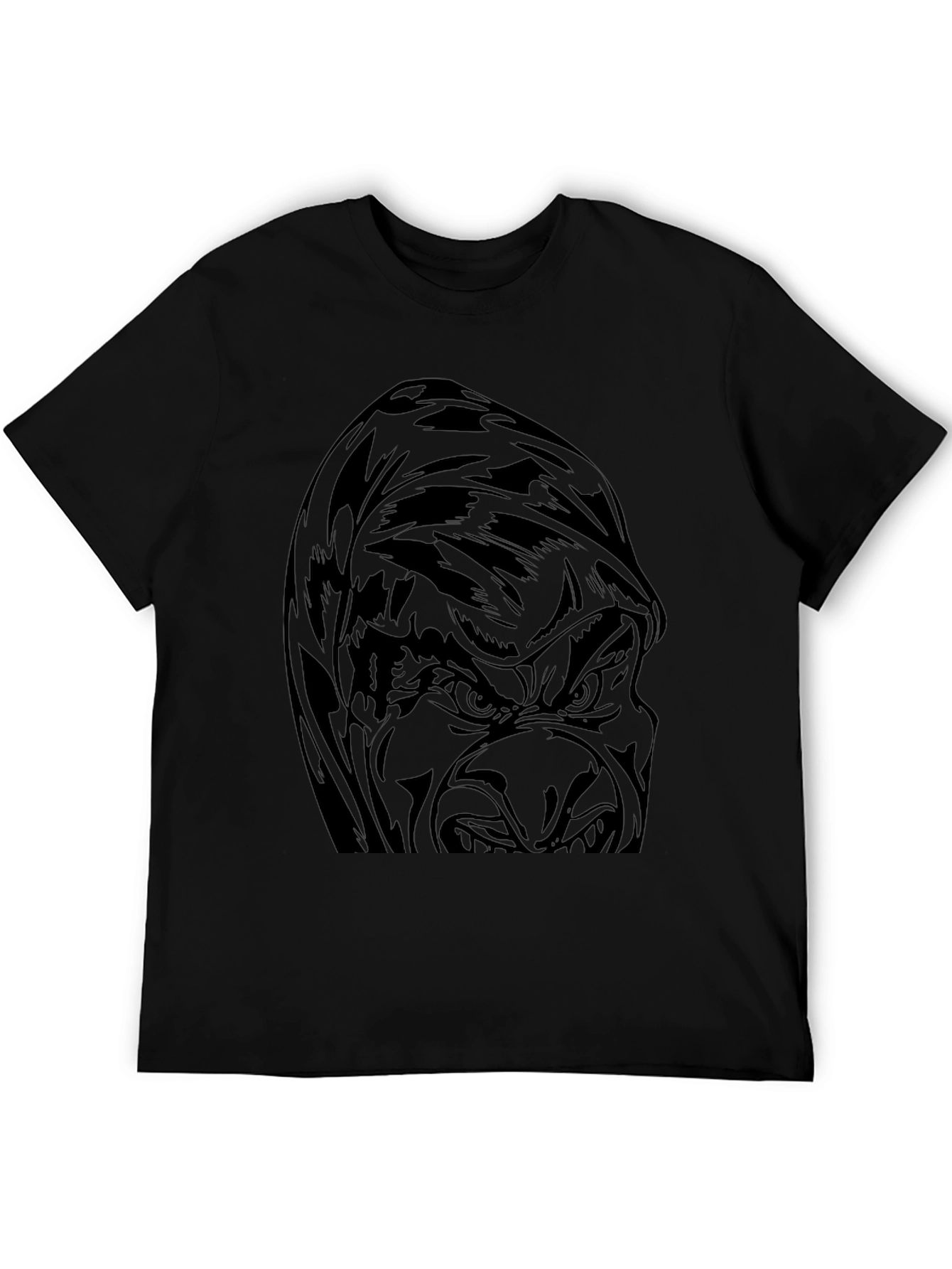 Mens Gorilla Graphic Black T-Shirt
