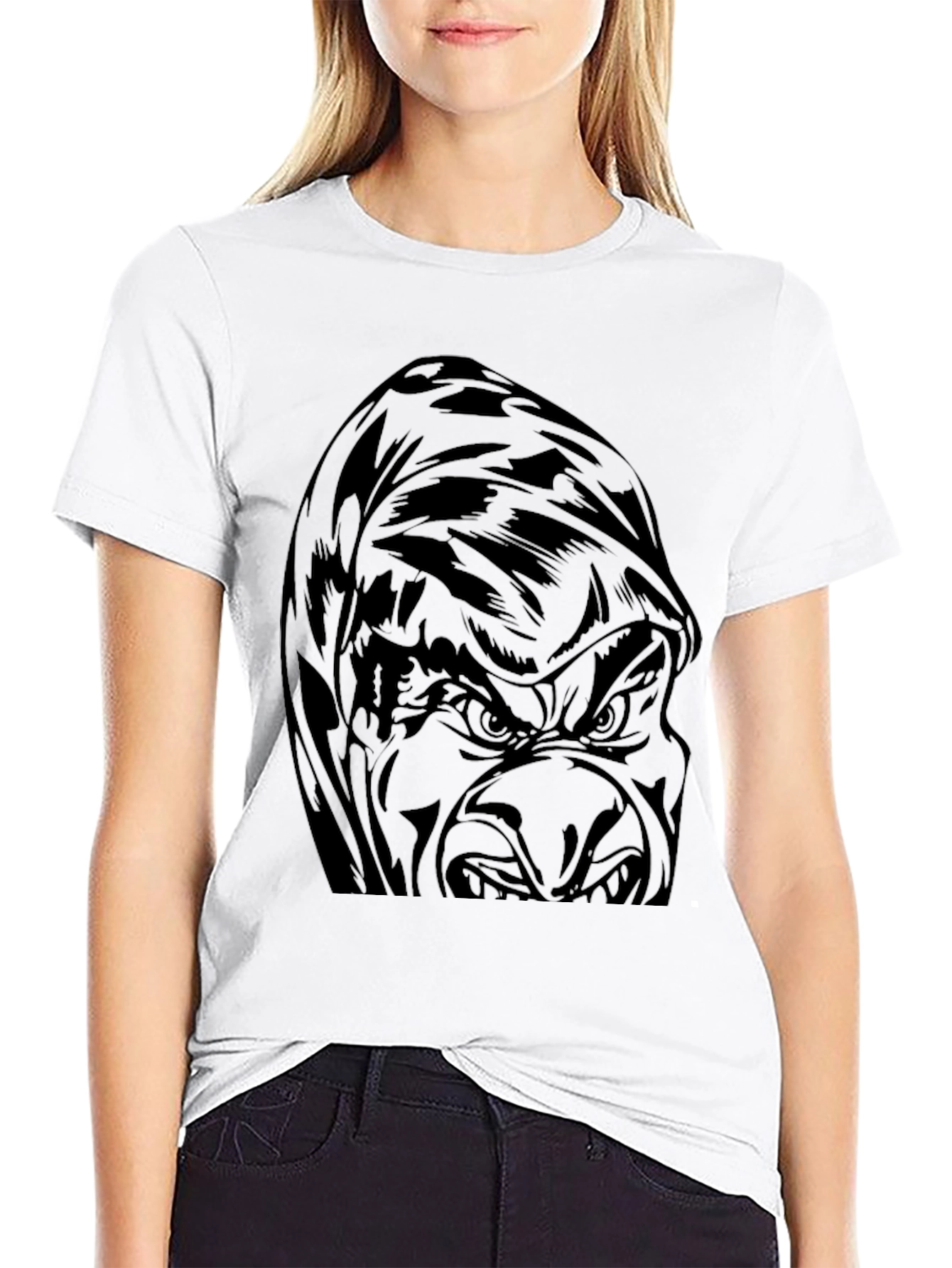 Mens Gorilla Graphic Black T-Shirt