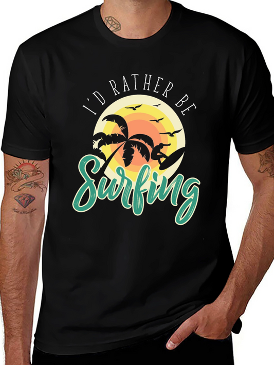 Id Rather Be Surfing Graphic Tee