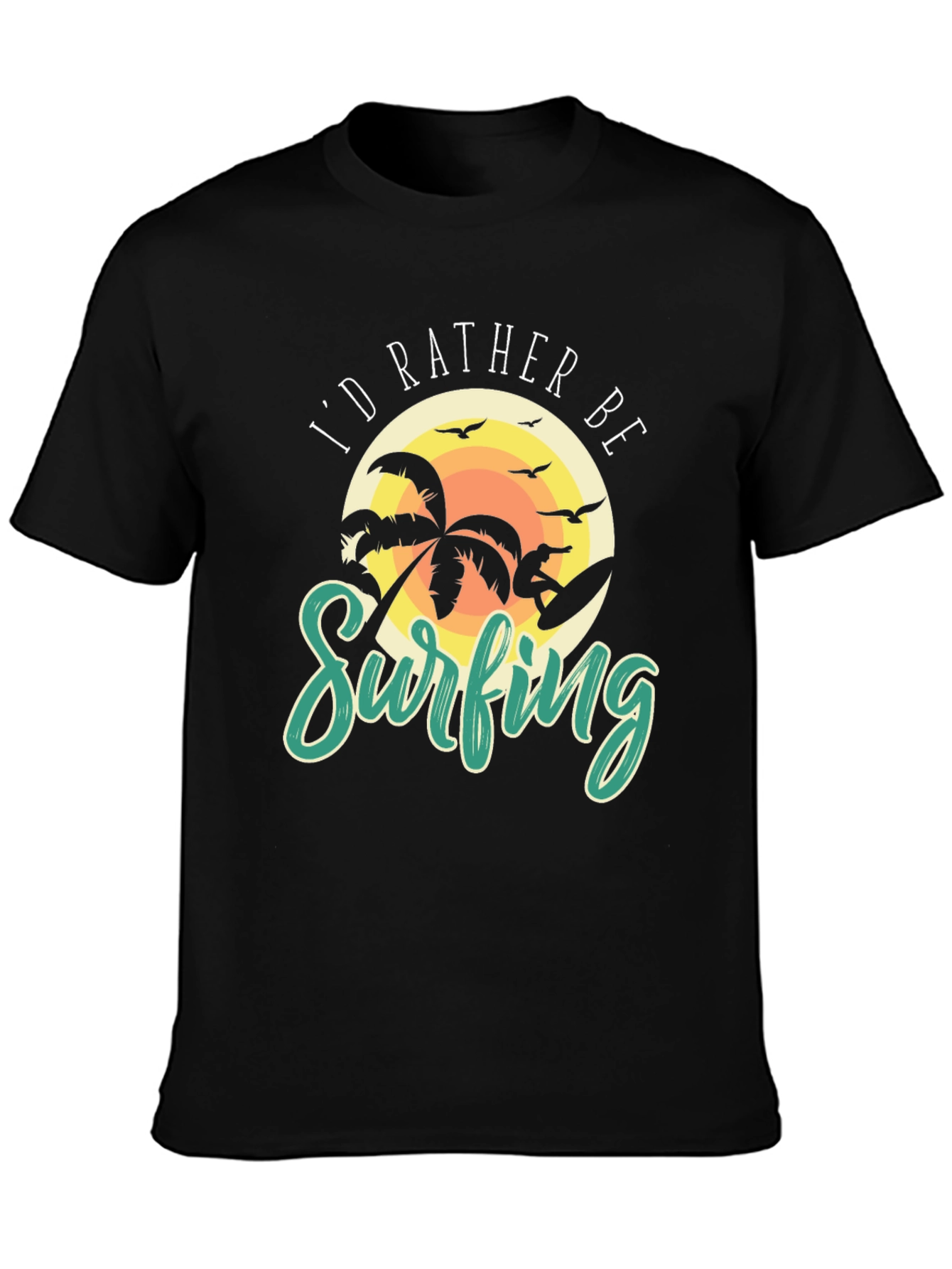 Id Rather Be Surfing Graphic Tee