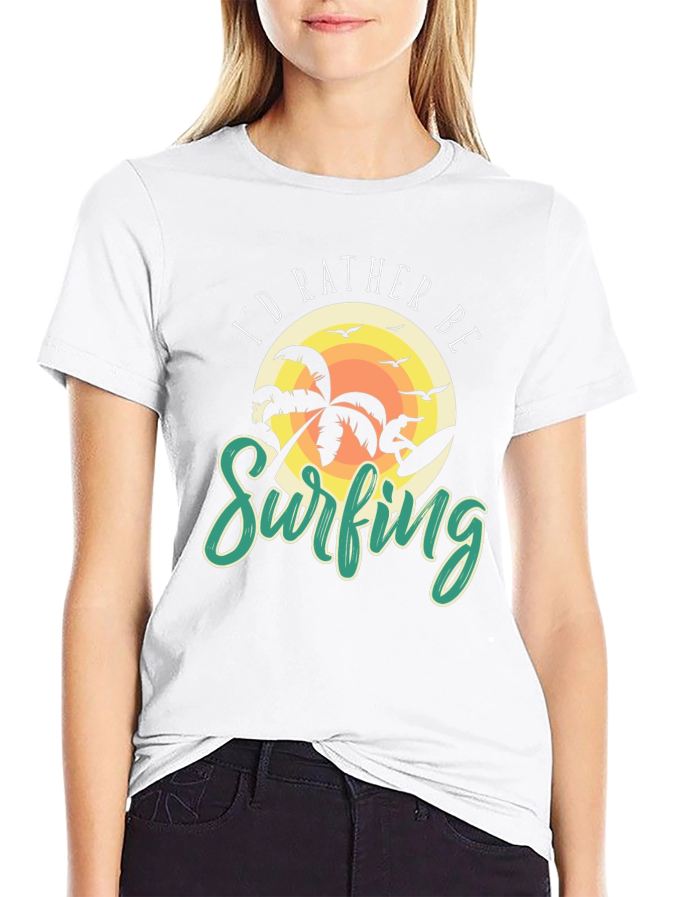 Id Rather Be Surfing Graphic Tee
