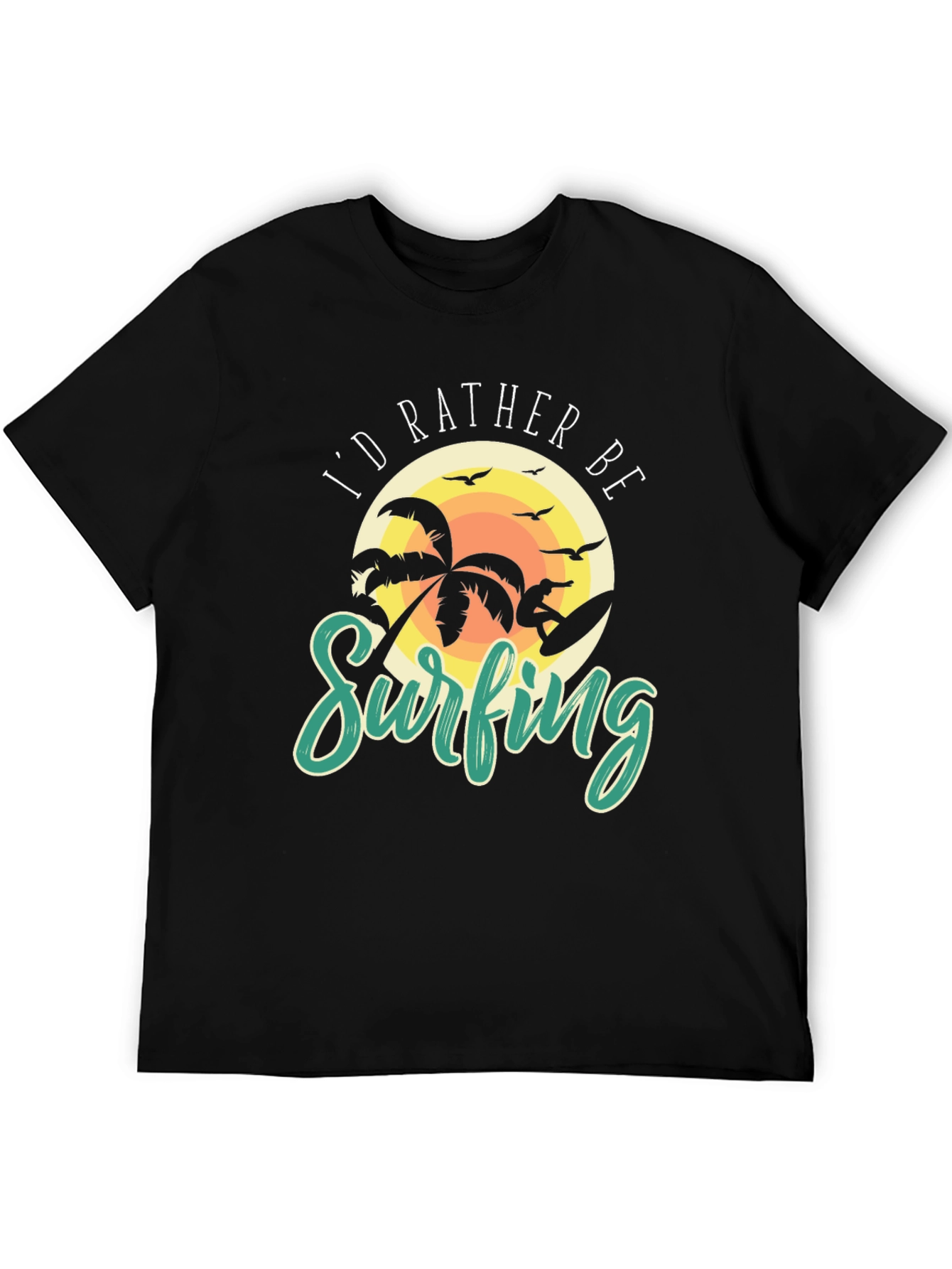 Id Rather Be Surfing Graphic Tee