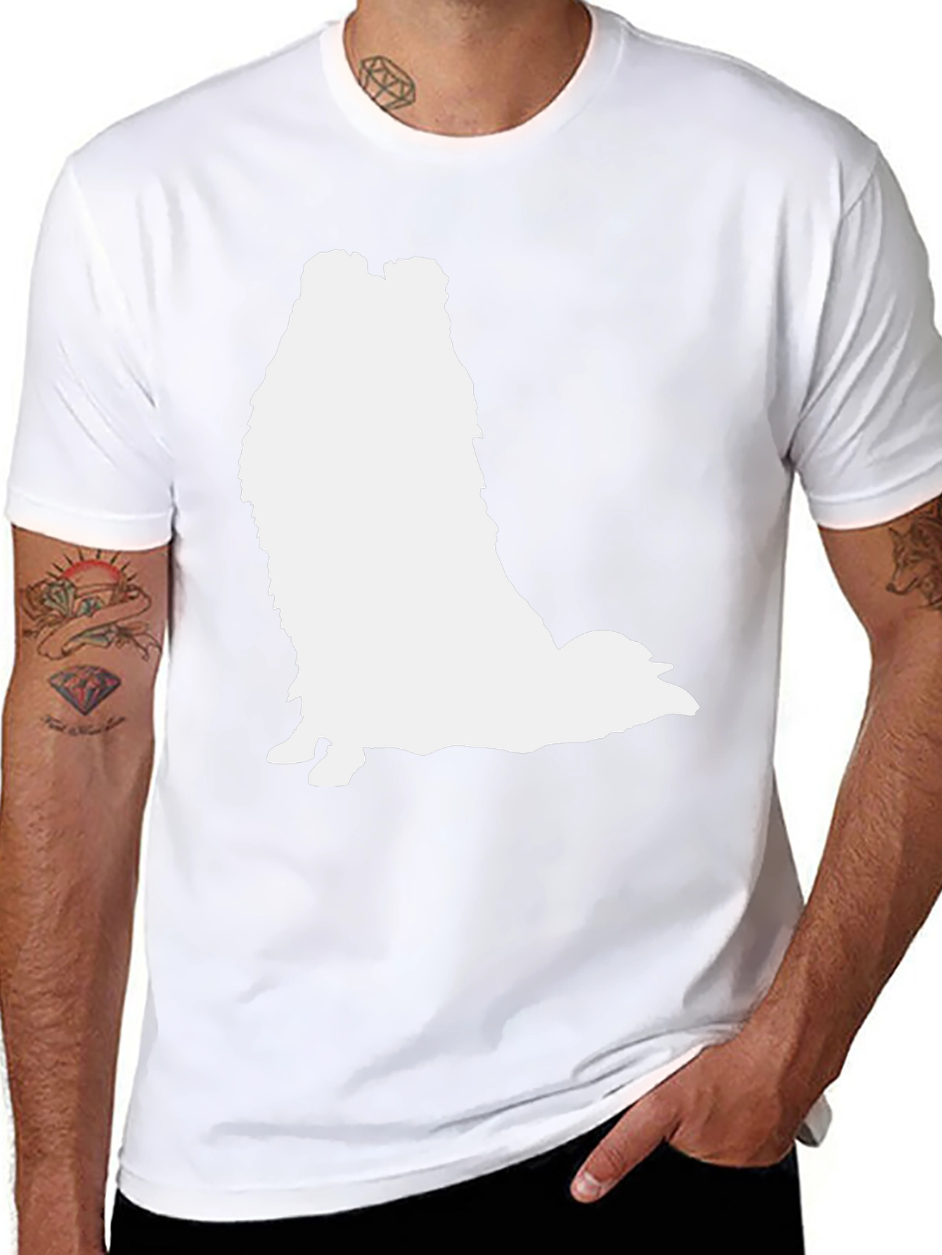 Sheltie Silhouette T-Shirt - Casual Black Tee