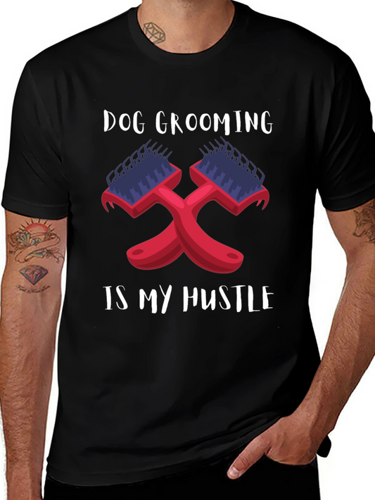 Dog Grooming is My Hustle Black T-Shirt