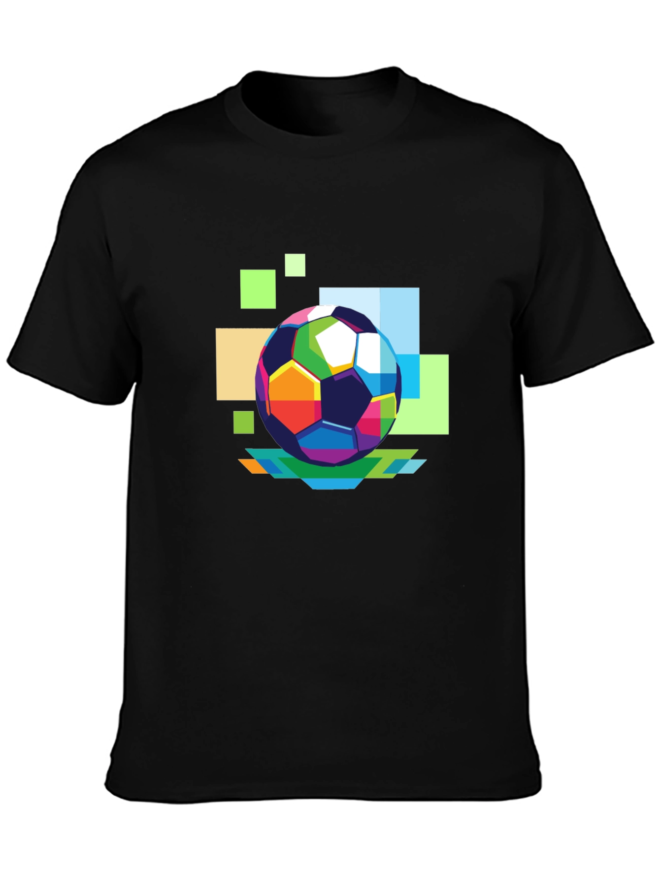 Abstract Soccer Ball Graphic T-Shirt