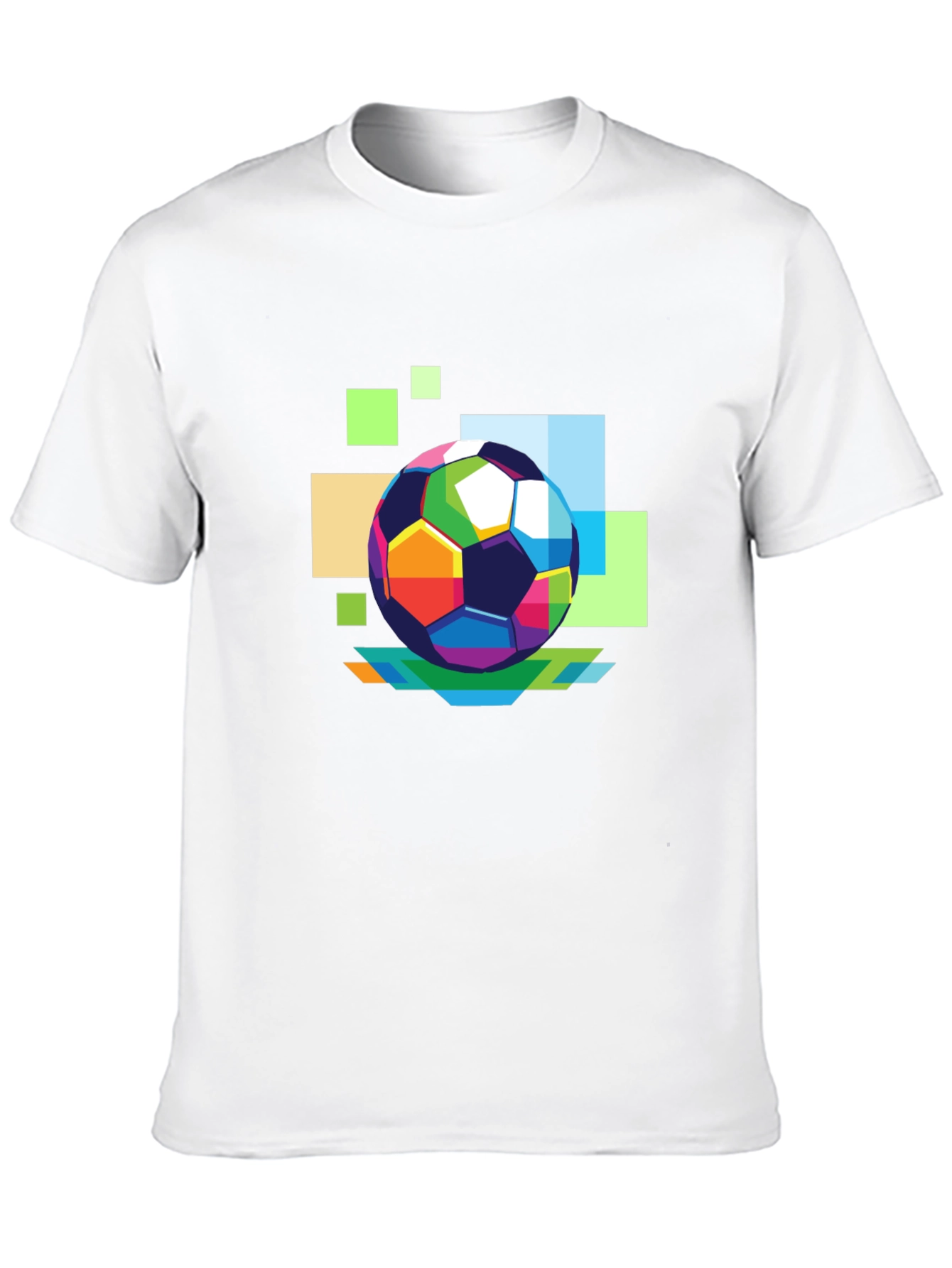 Abstract Soccer Ball Graphic T-Shirt